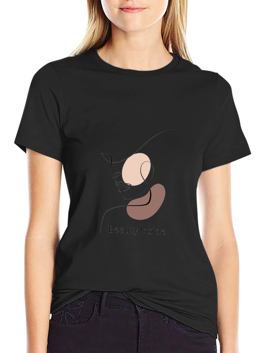 Beauty Inside Graphic Black T-Shirt