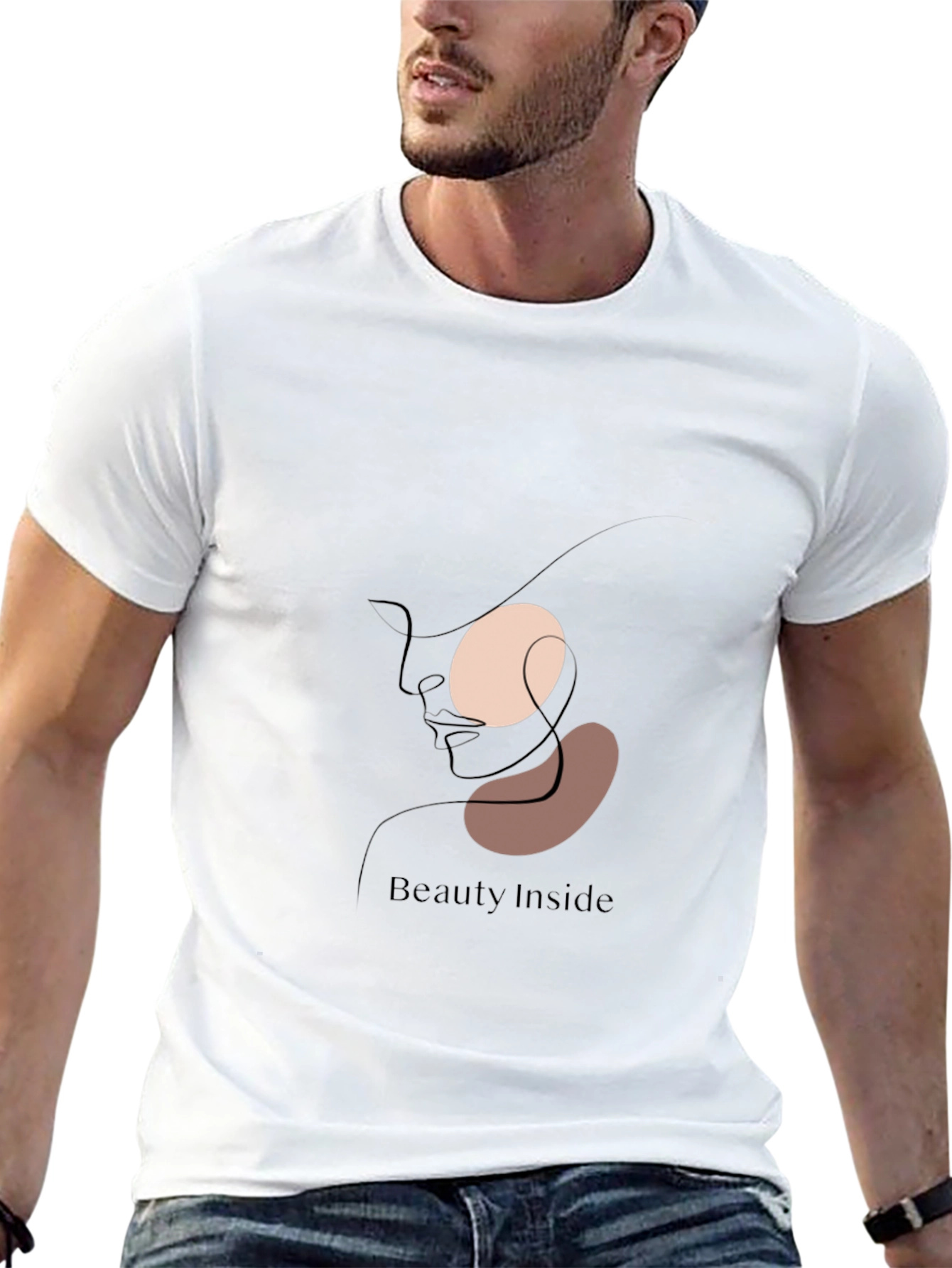 Beauty Inside Graphic Black T-Shirt