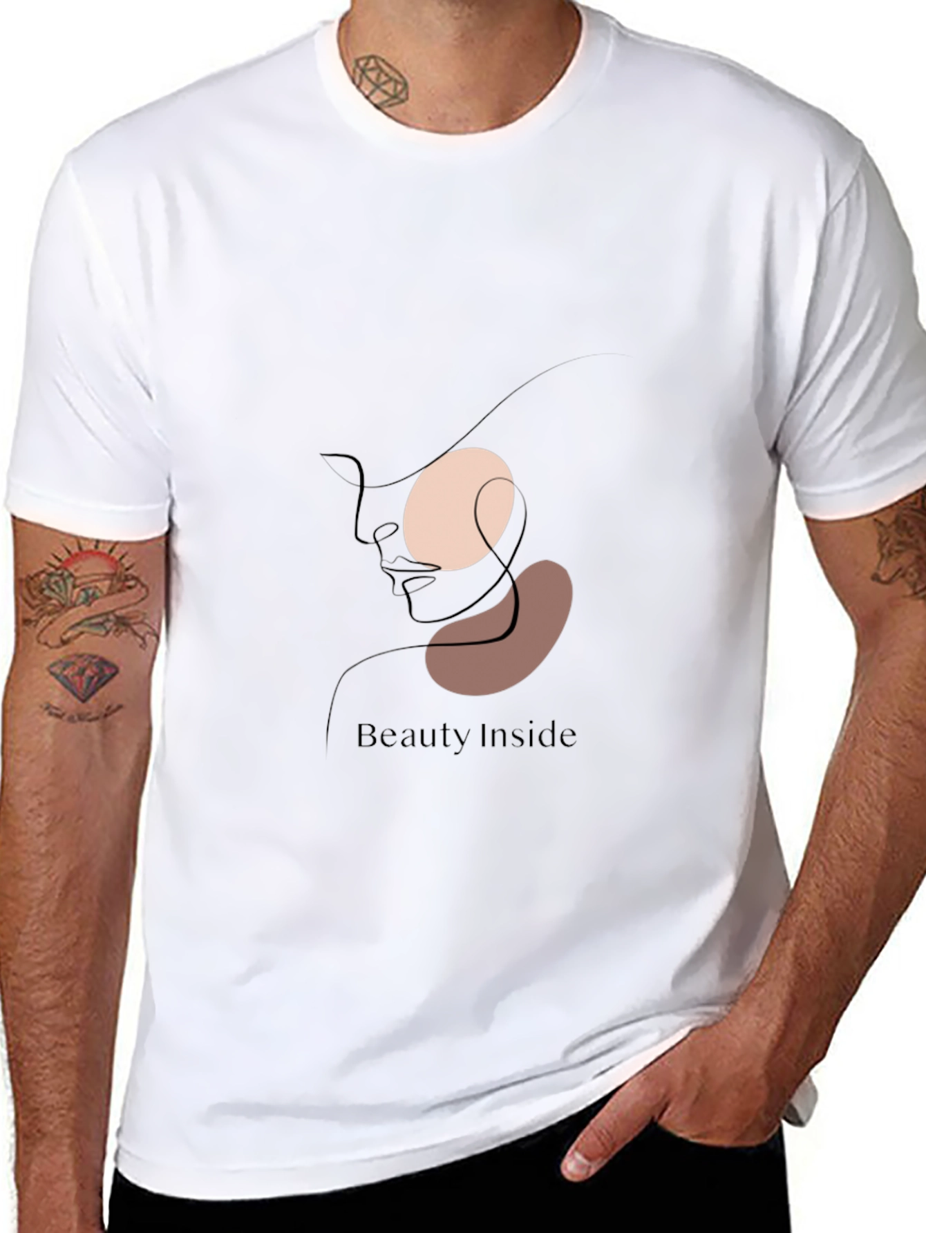 Beauty Inside Graphic Black T-Shirt