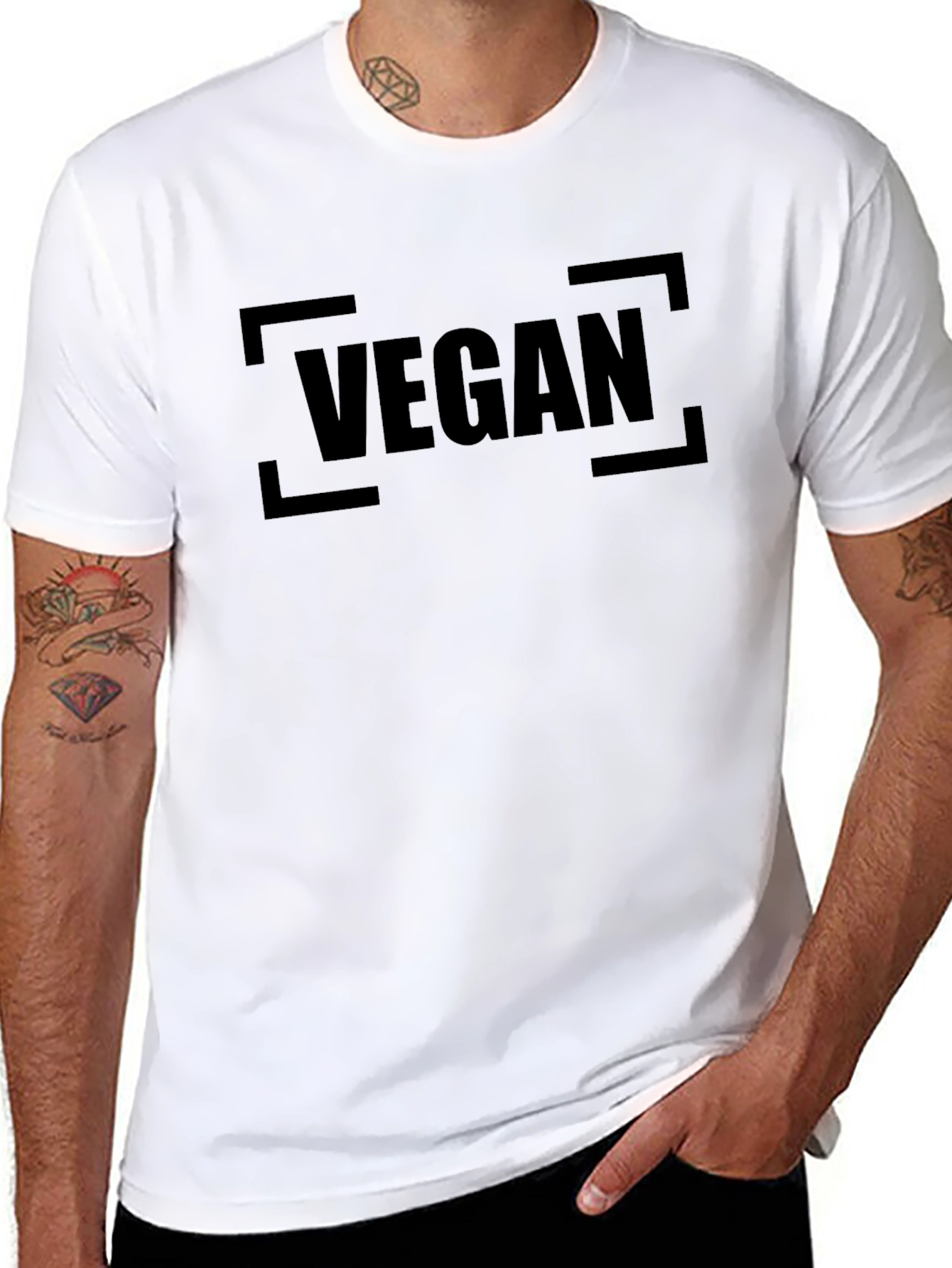 Vegan Graphic Tee - Black Casual Style