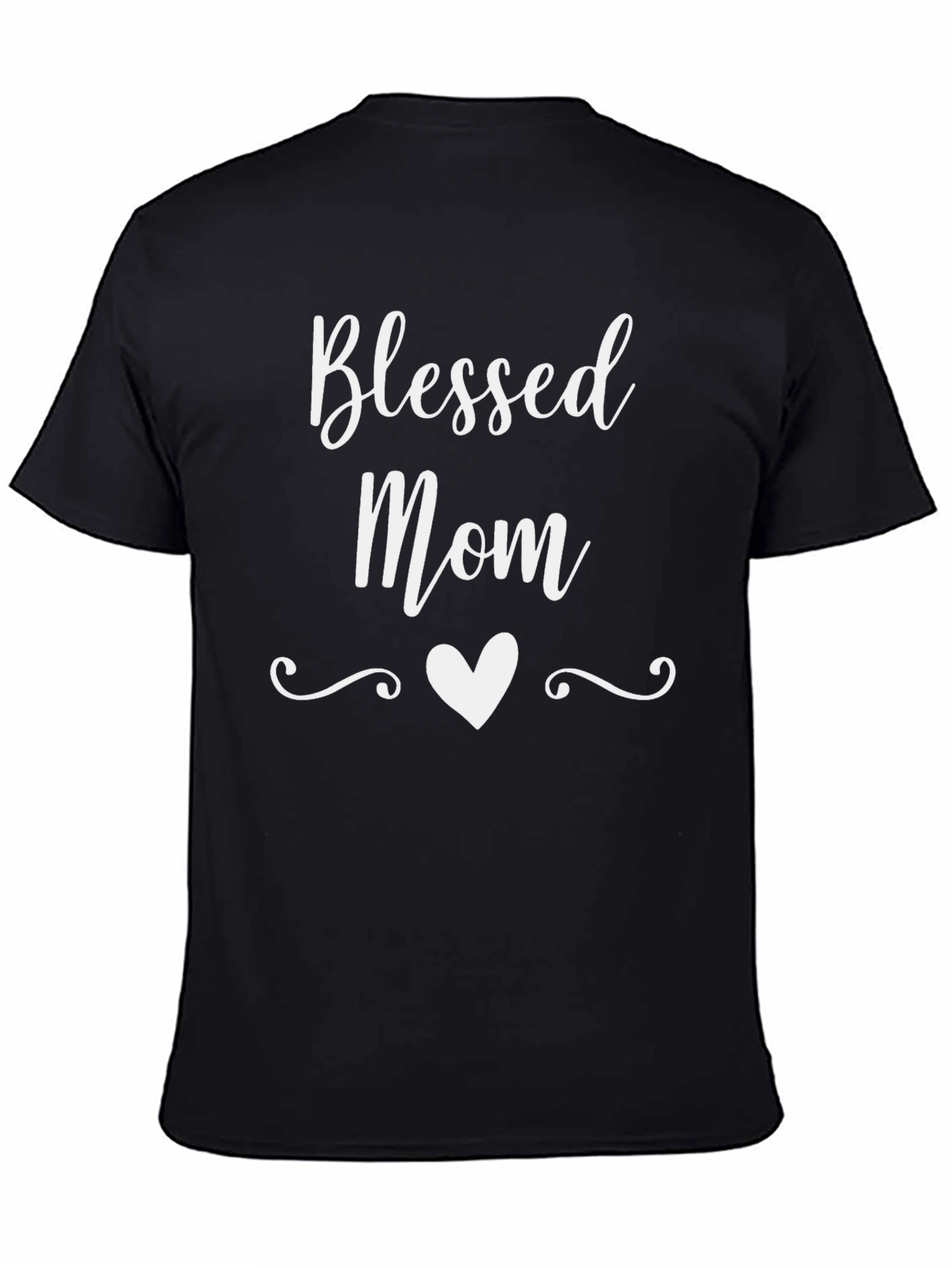 Blessed Mom Black Graphic T-Shirt