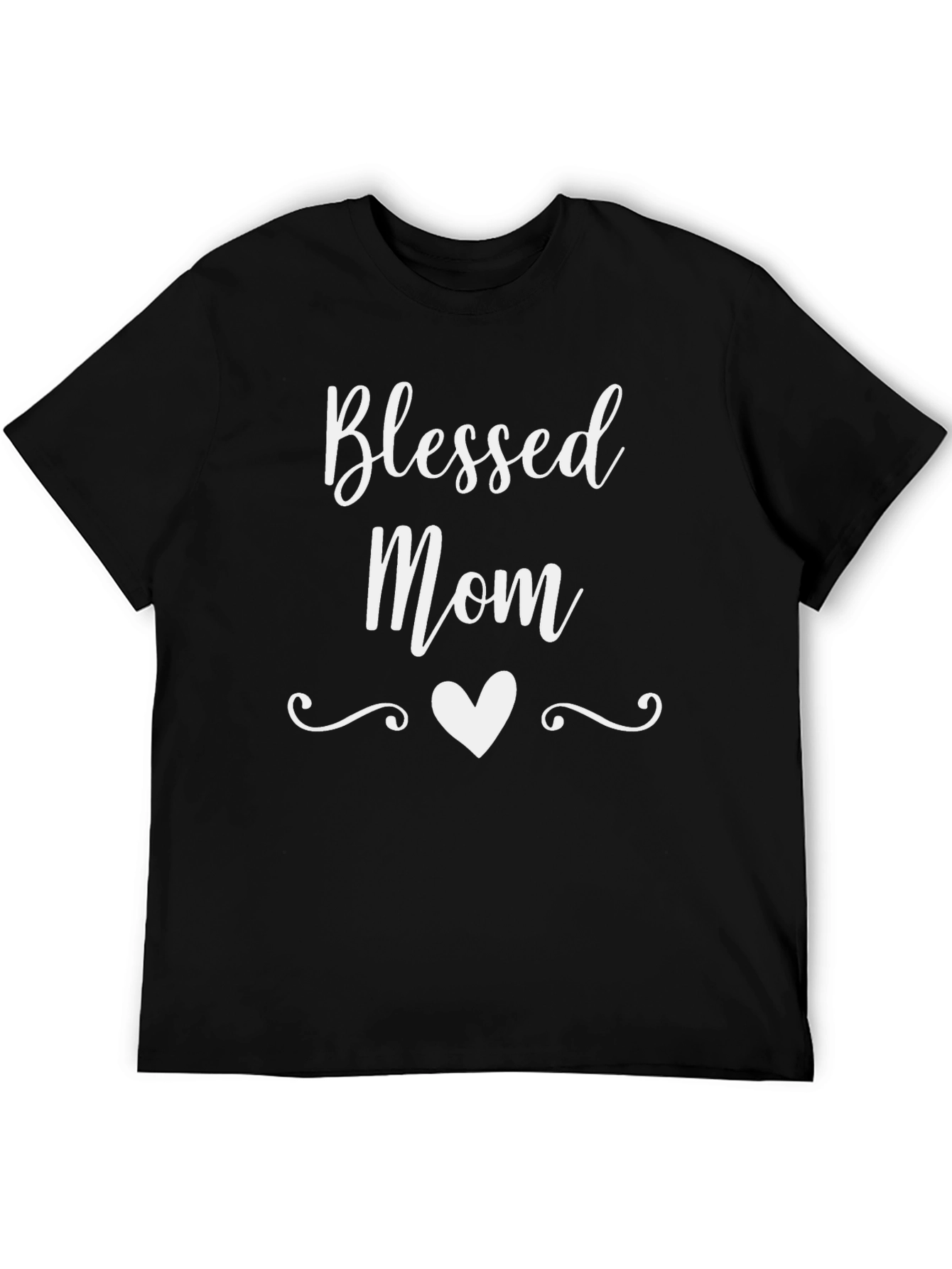 Blessed Mom Black Graphic T-Shirt