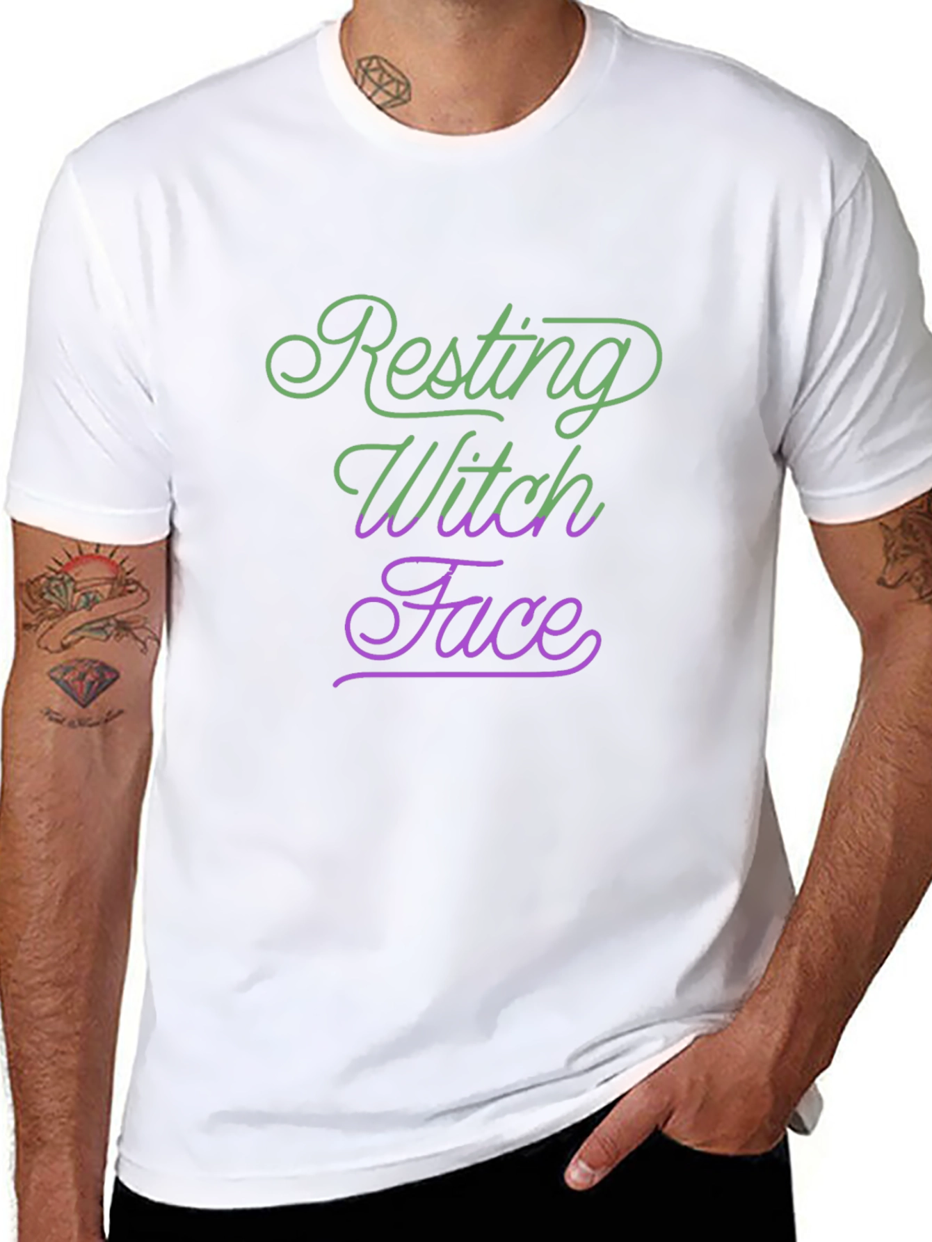 Resting Witch Face Halloween Tee