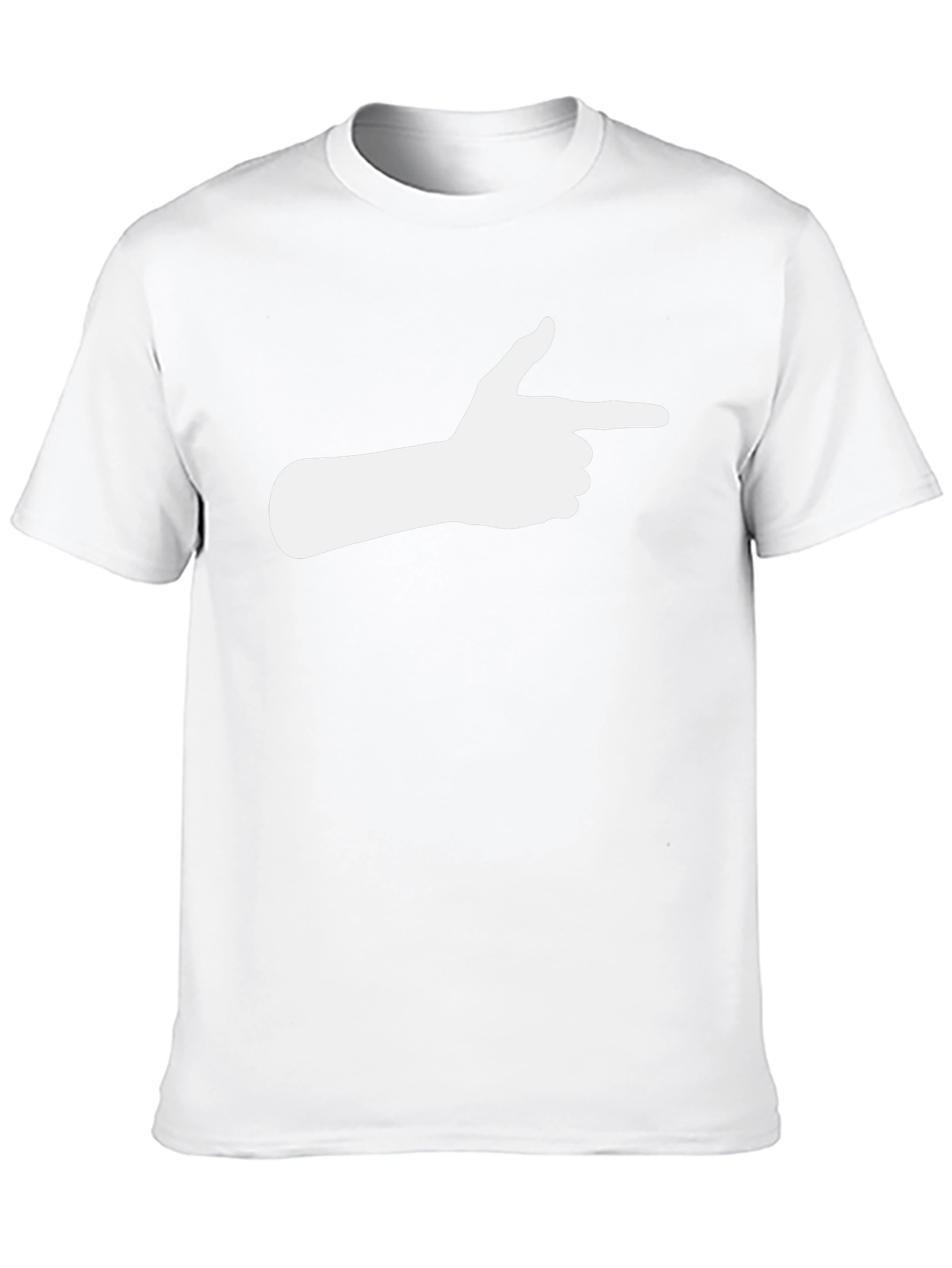 Black T-Shirt with Finger Gun Graphic