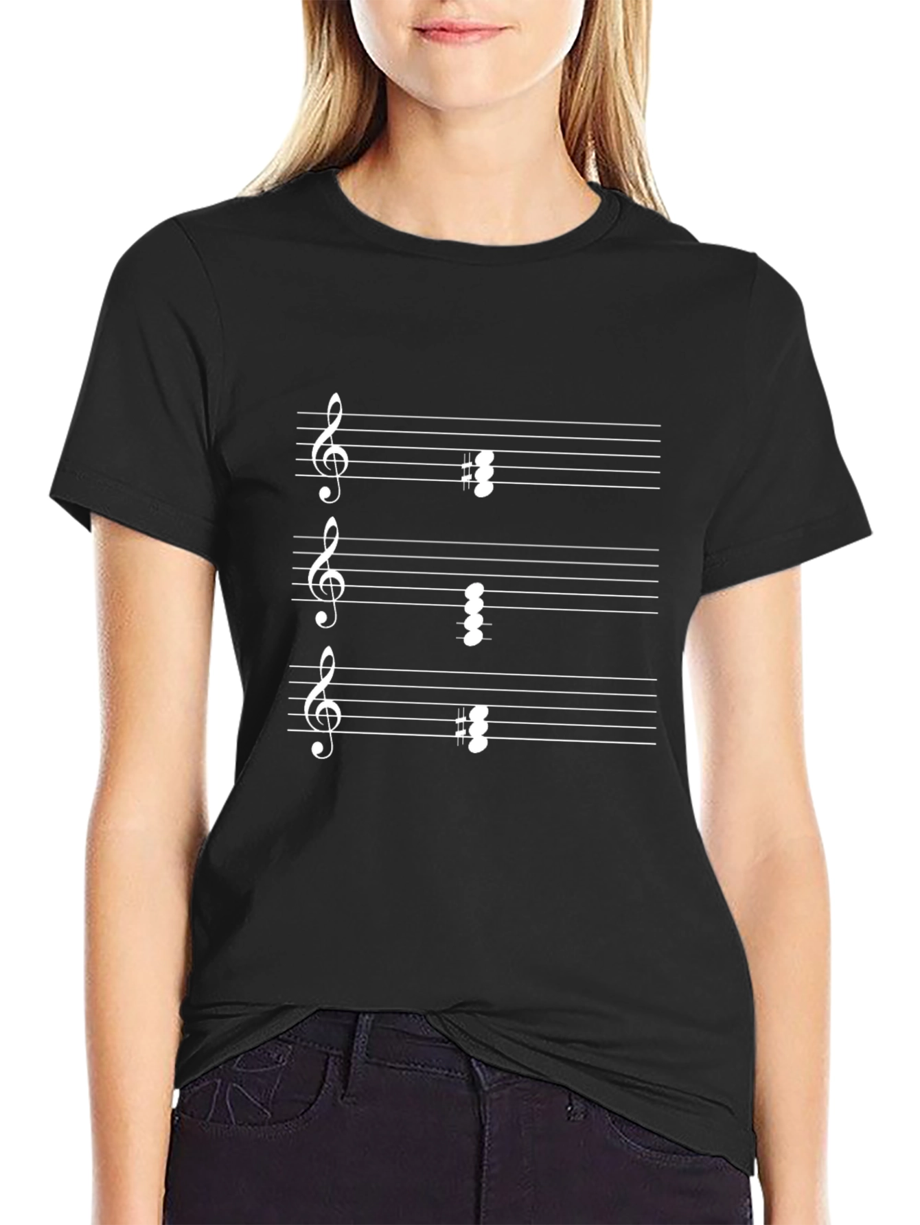 Musical Staff T-Shirt - Treble Clef Music Tee