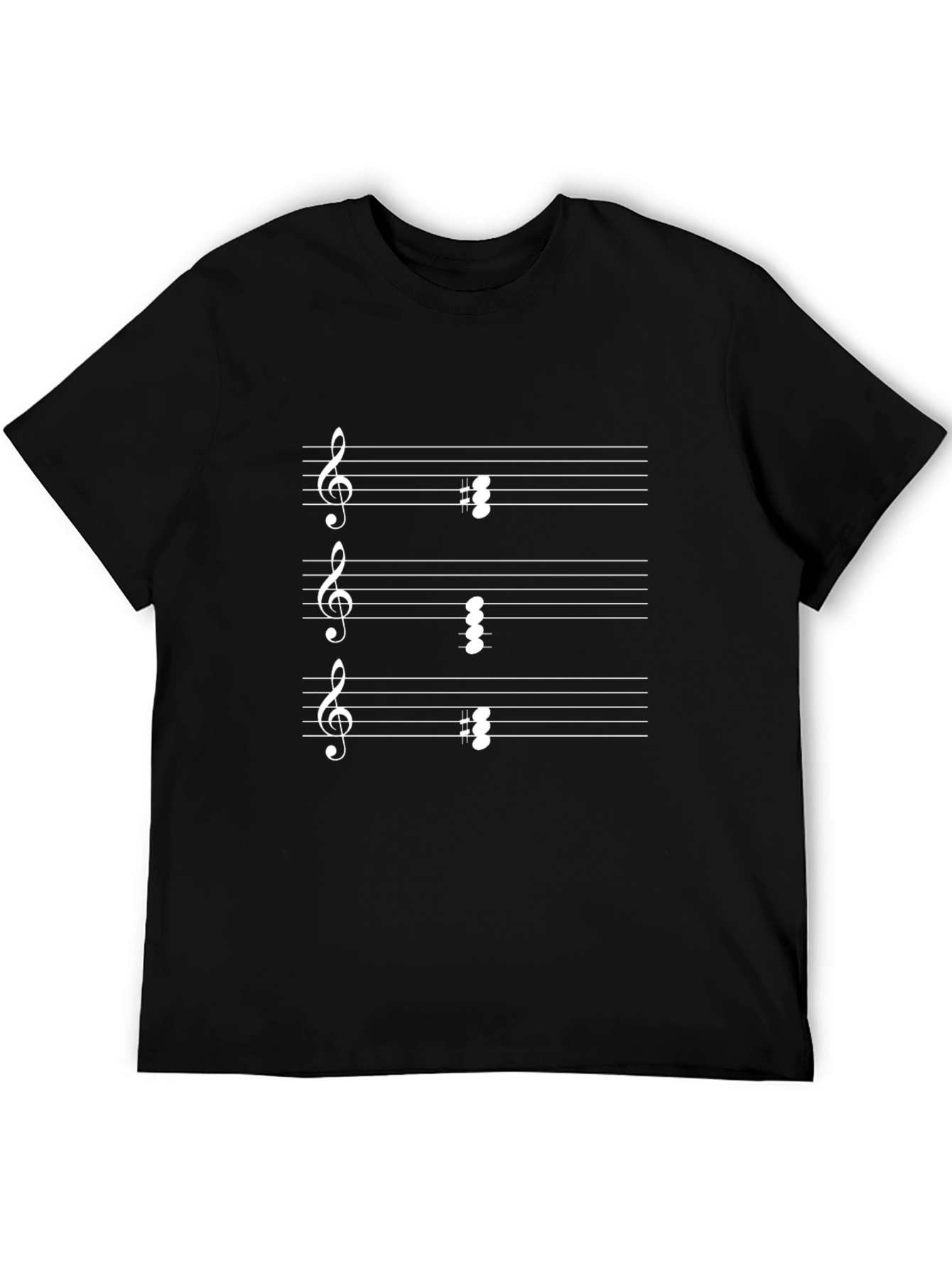 Musical Staff T-Shirt - Treble Clef Music Tee
