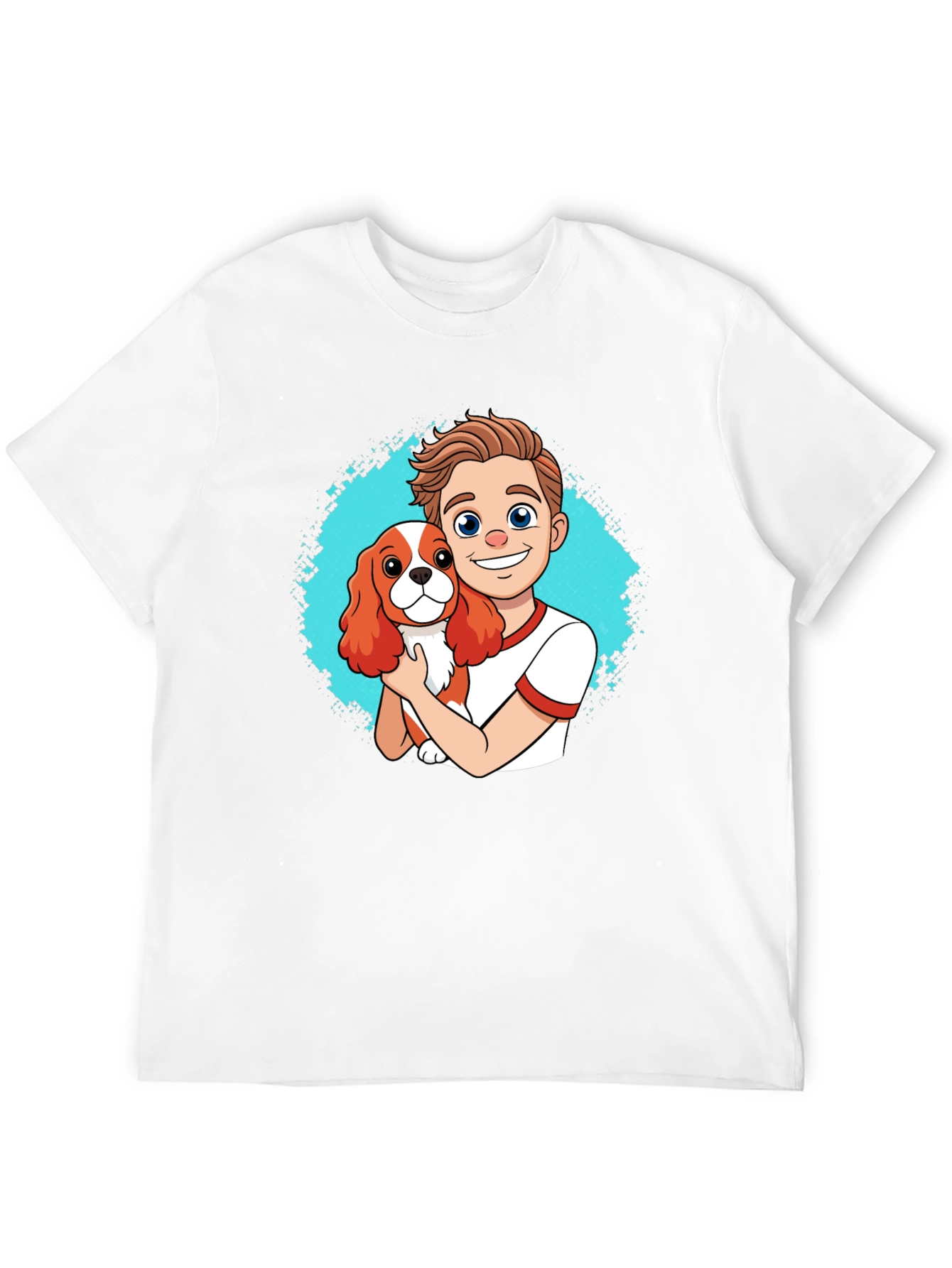 Cartoon Boy & Dog T-Shirt