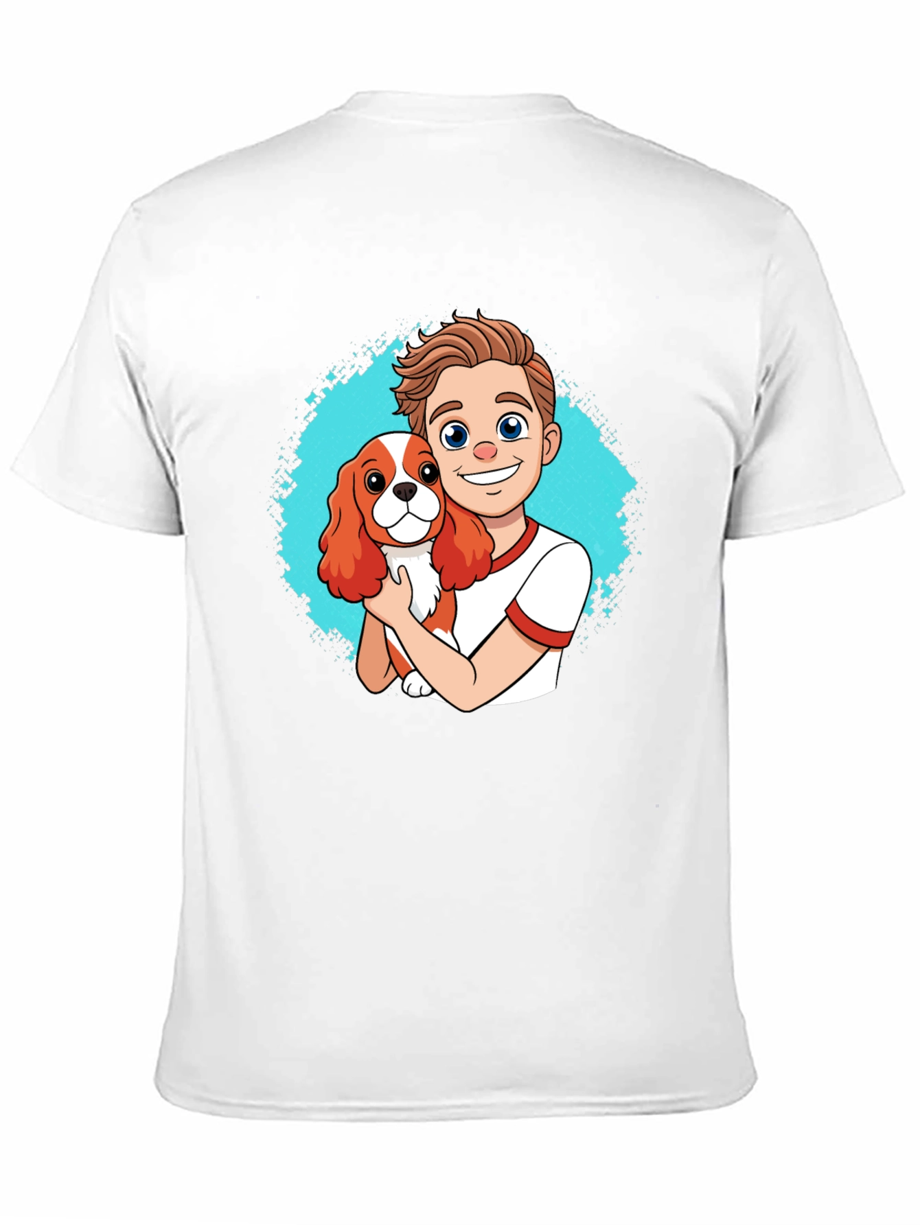Cartoon Boy & Dog T-Shirt
