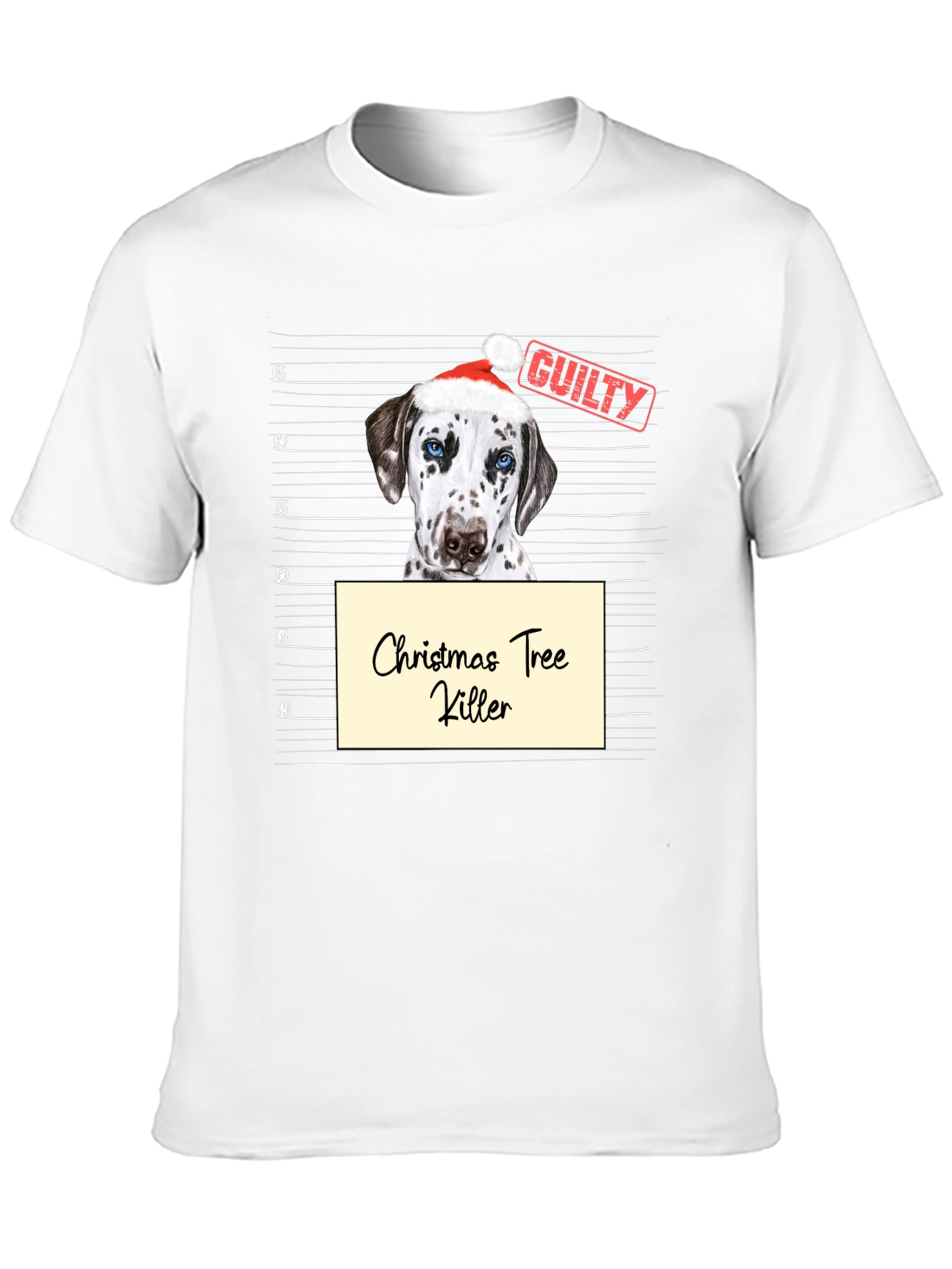 Christmas Tree Killer Dog Graphic T-Shirt