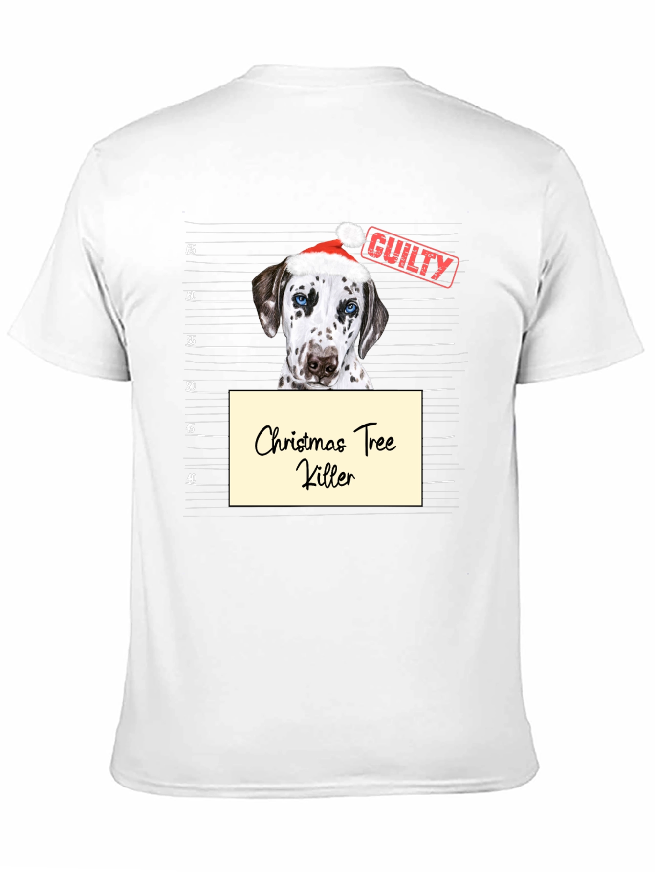 Christmas Tree Killer Dog Graphic T-Shirt