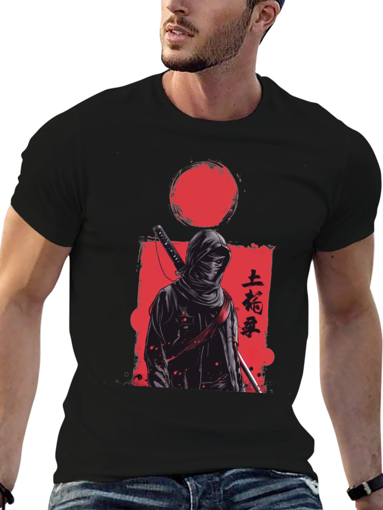 Ninja Warrior Graphic T-Shirt - Black