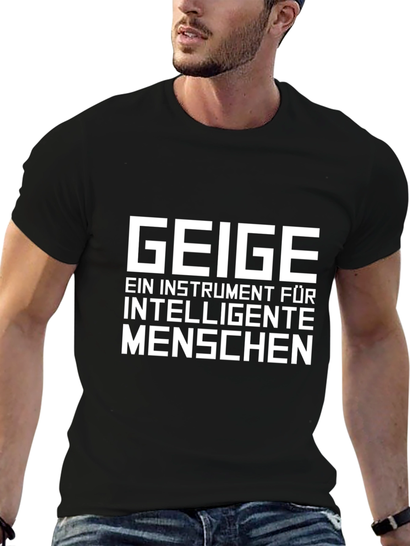 Geige Instrument Intelligent Men T-Shirt