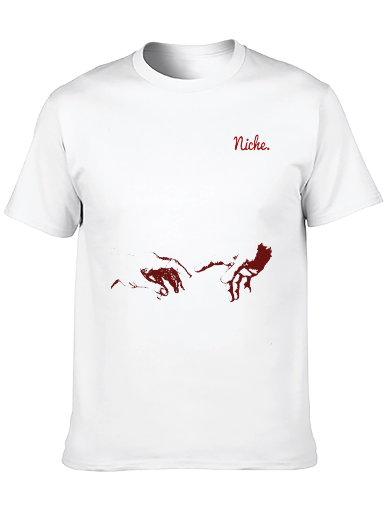 Niche Red Graphic Print Black T-Shirt