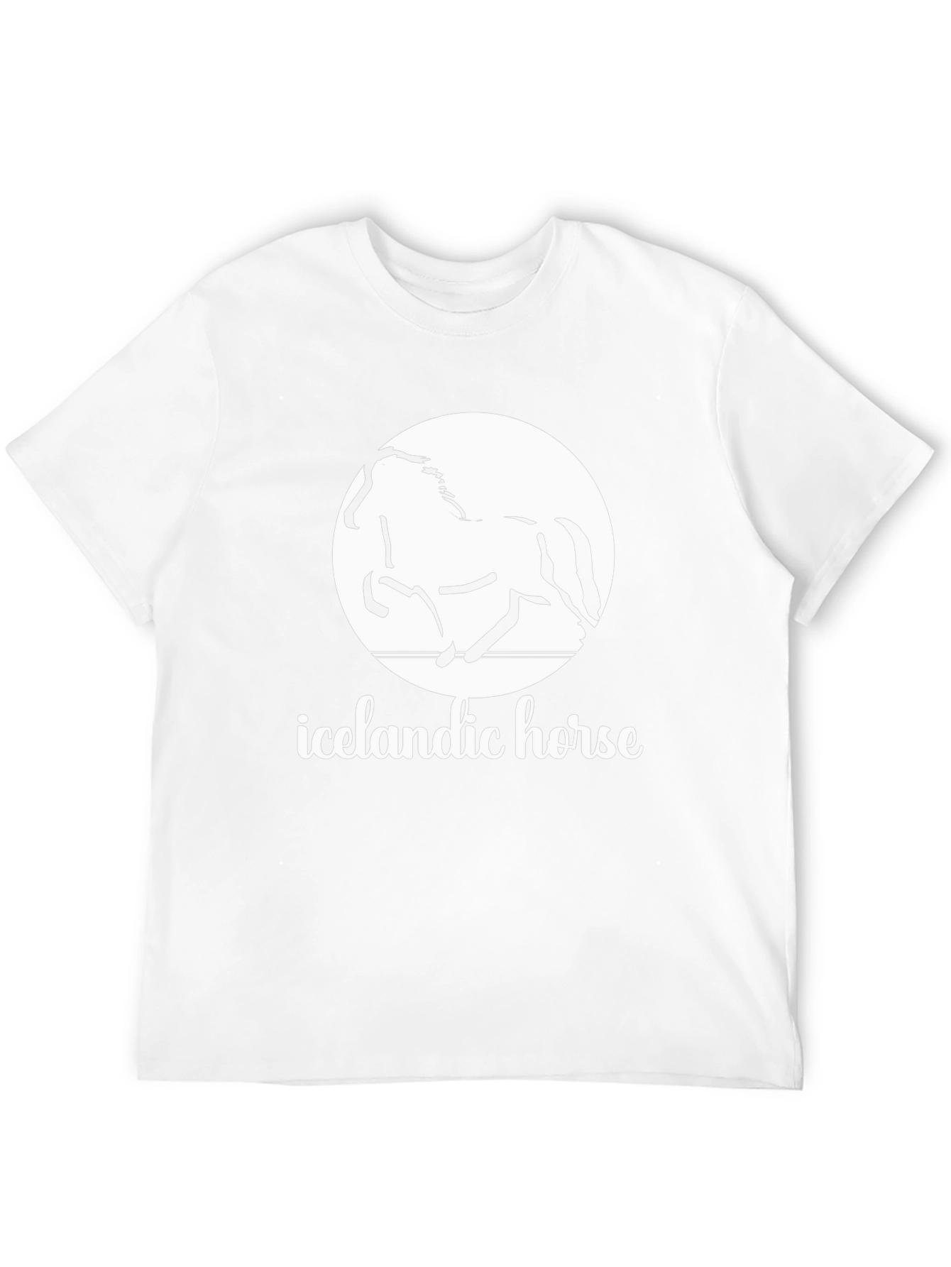 Icelandic Horse Graphic Tee - Black Cotton Shirt