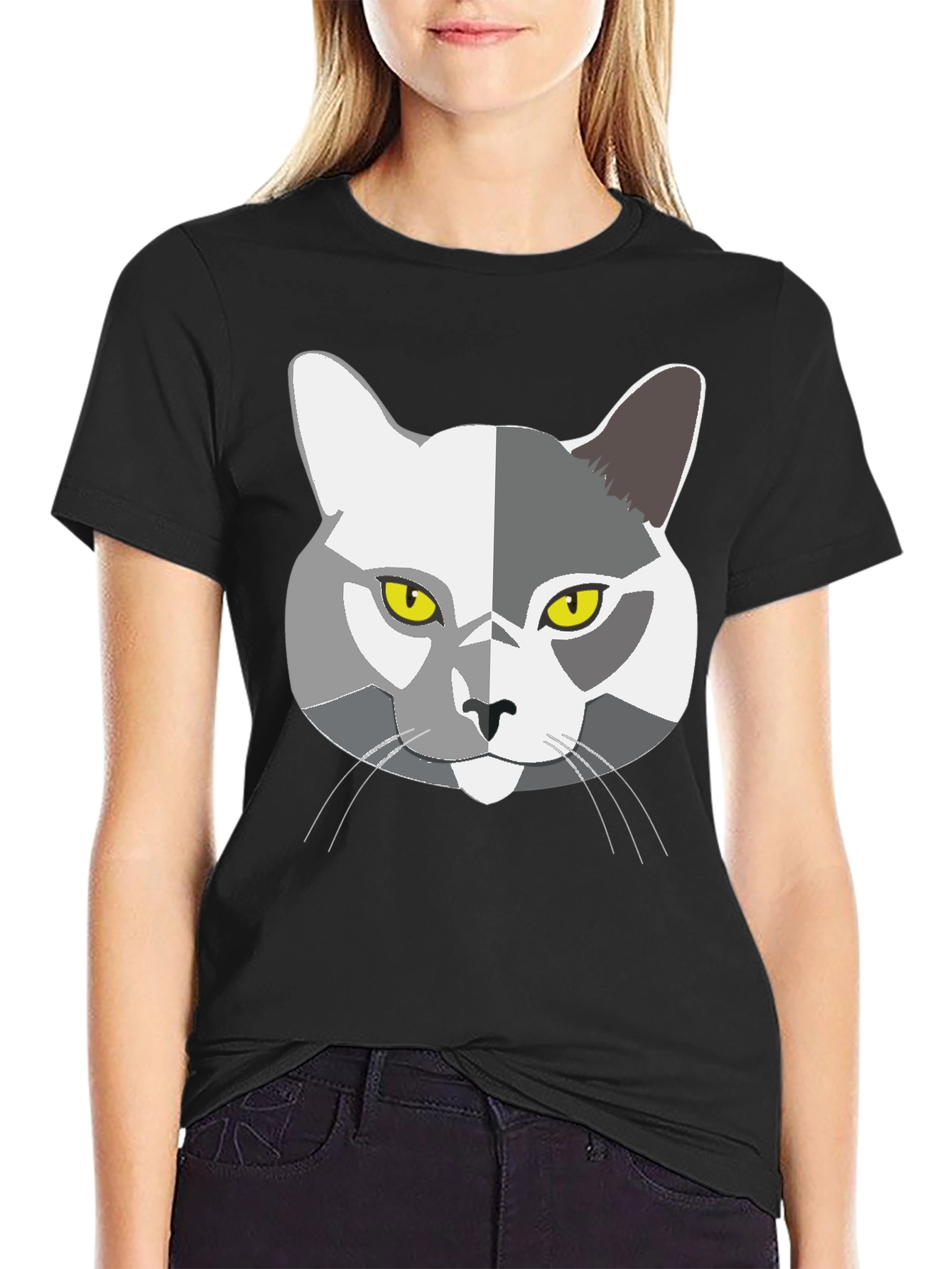 Cool Cat Graphic T-Shirt - Mens Black Tee