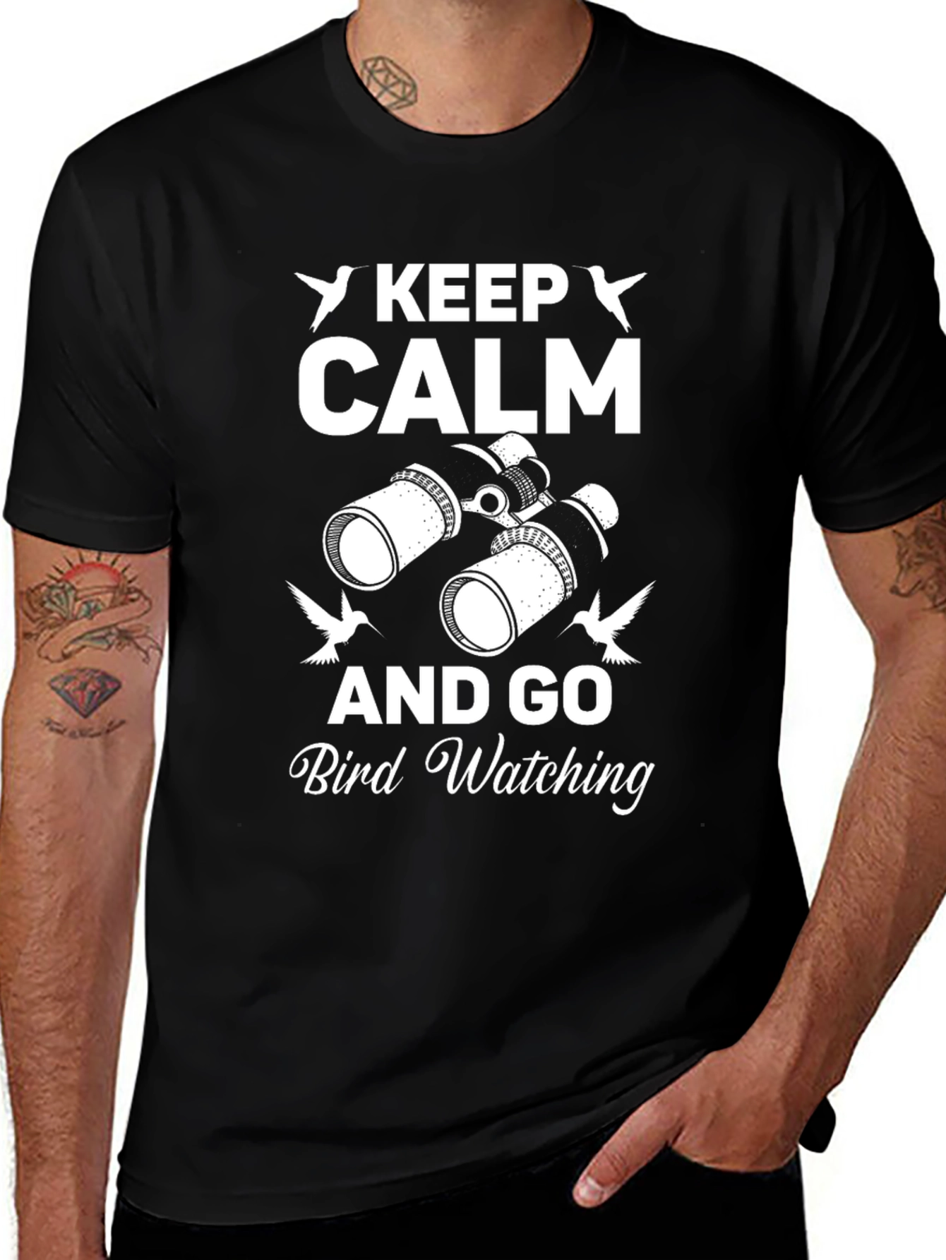 Keep Calm Bird Watching Graphic Tee