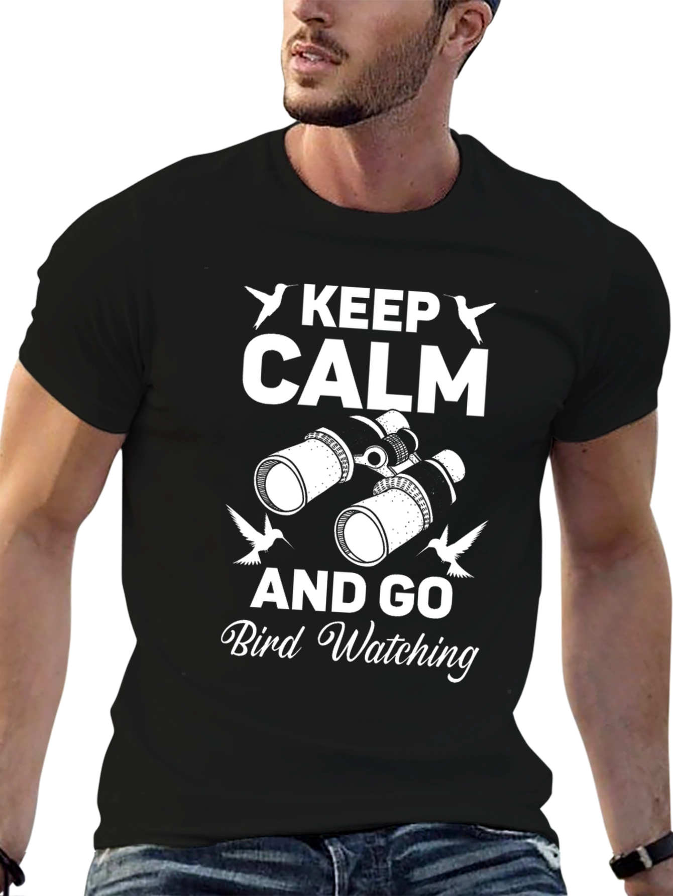 Keep Calm Bird Watching Graphic Tee
