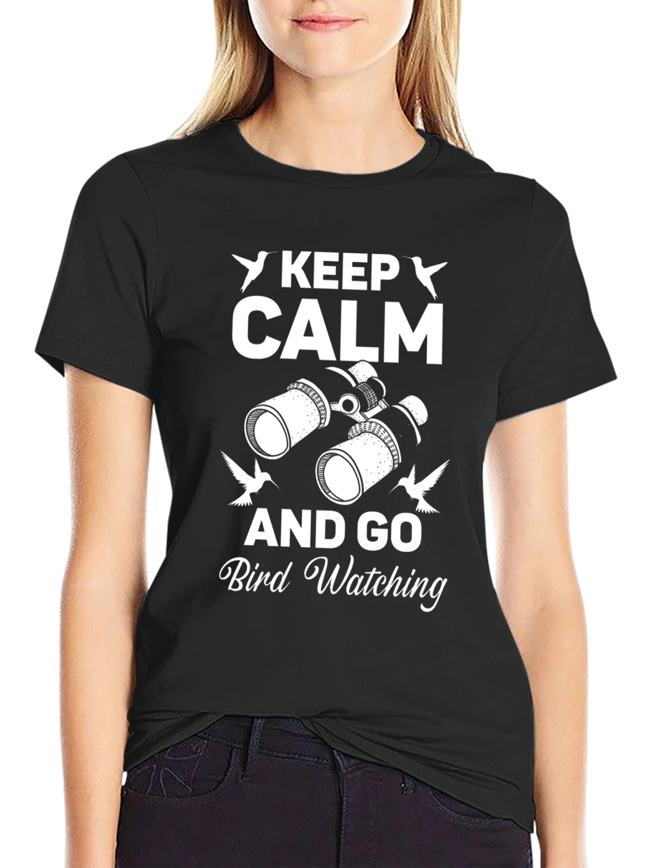 Keep Calm Bird Watching Graphic Tee