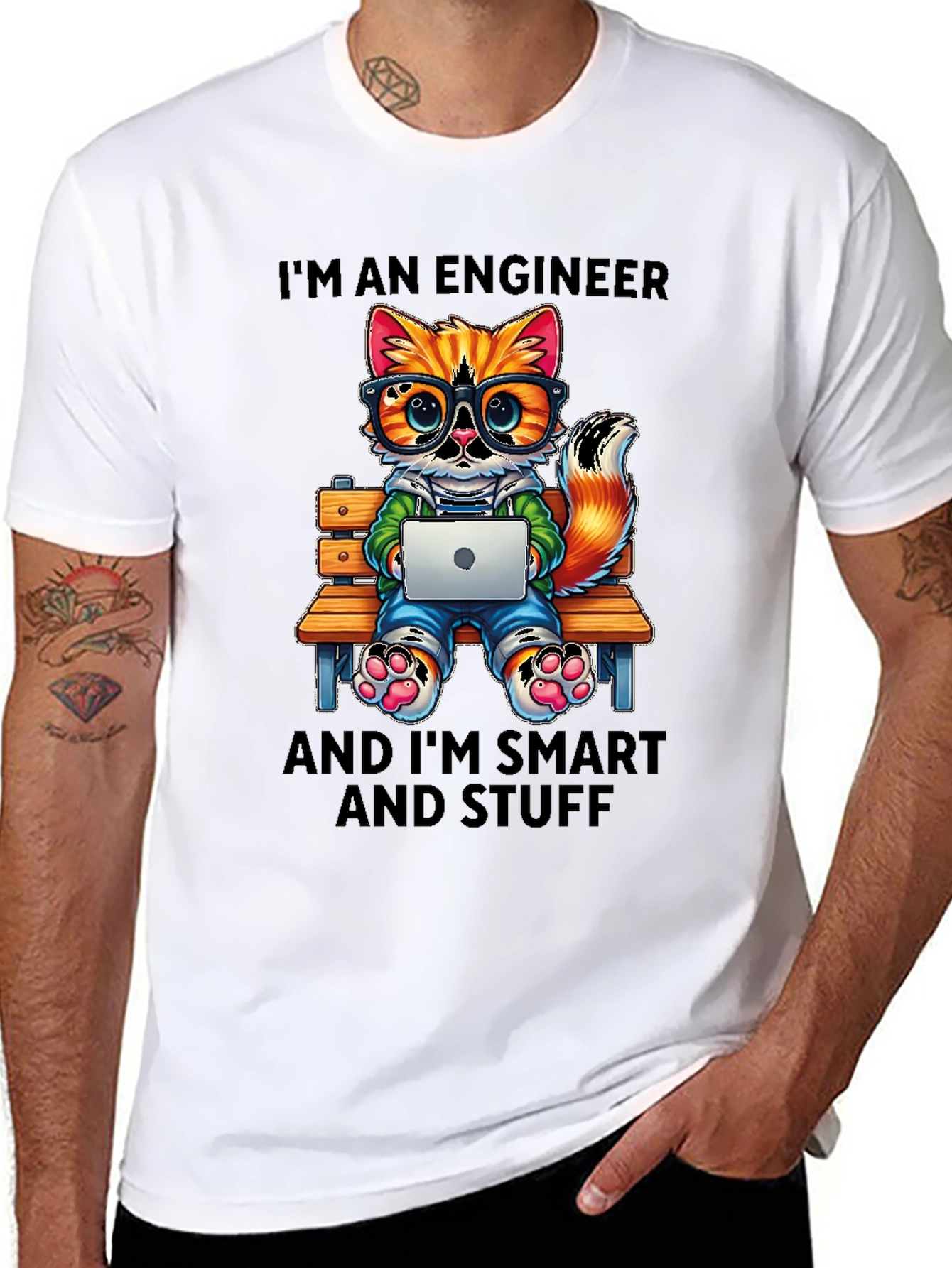 Engineer Cat T-Shirt: Smart and Stylish Tee