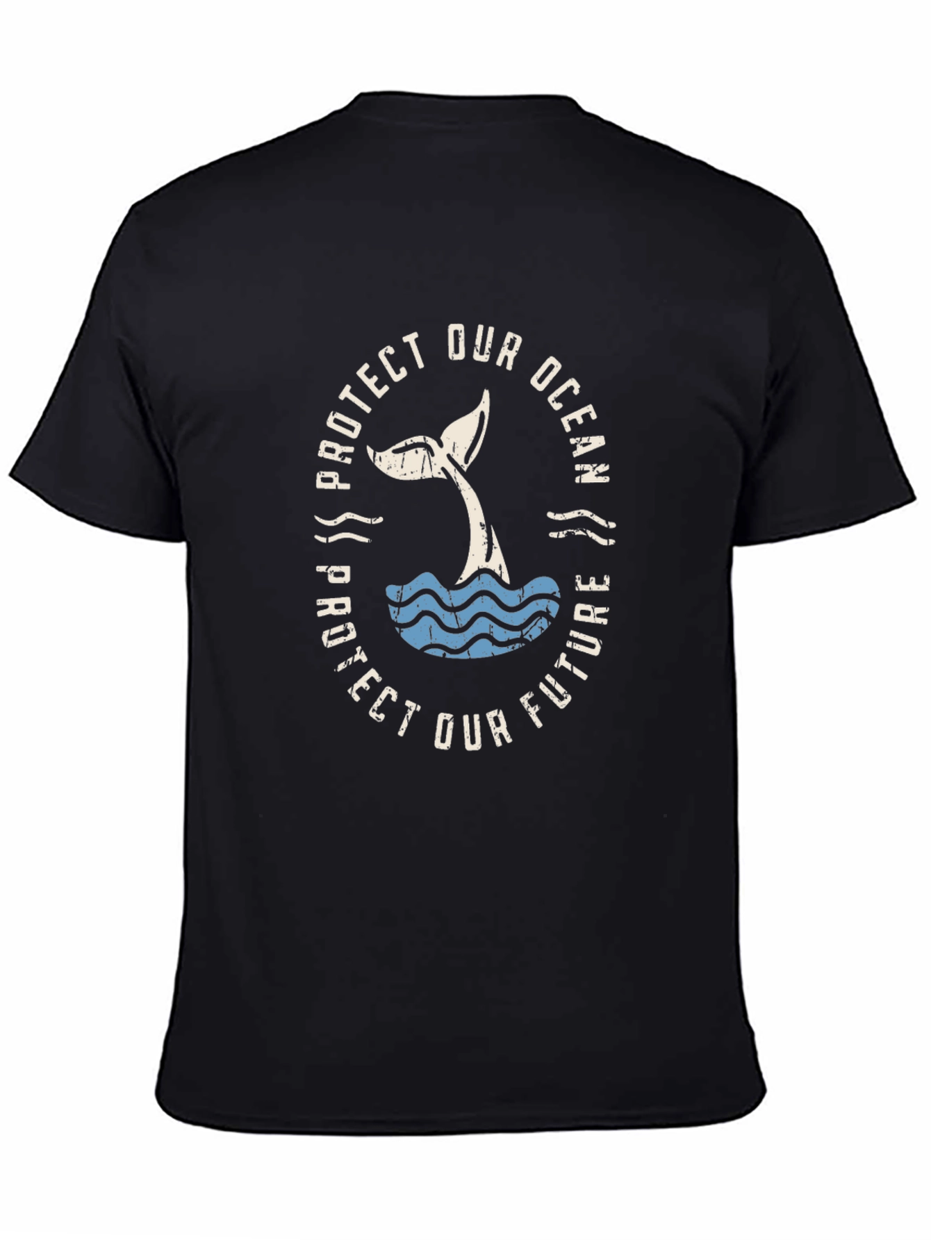 Protect Our Ocean T-Shirt - Whale Tail Design