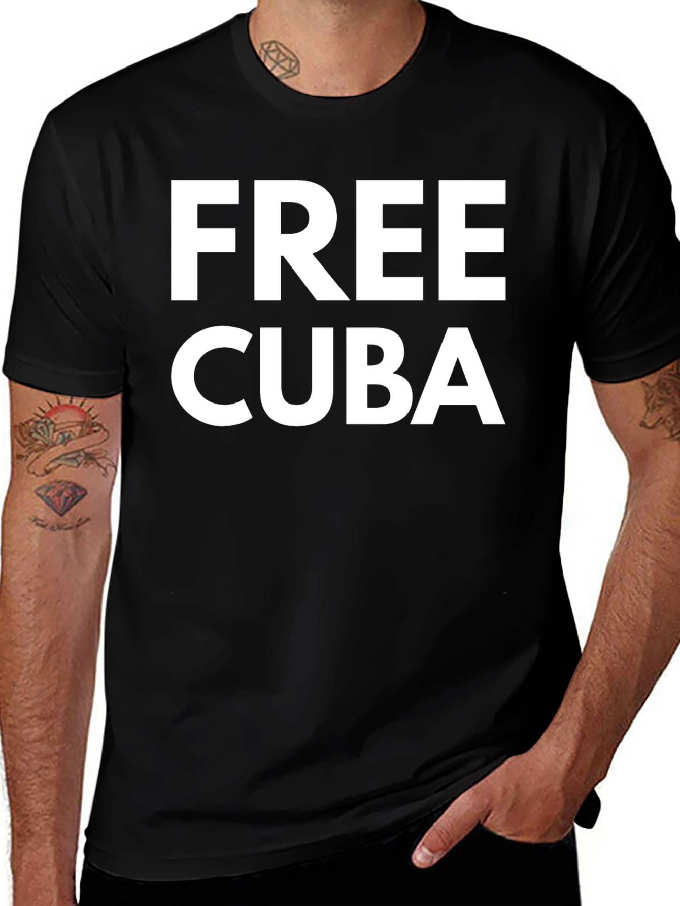Free Cuba Graphic Tee - Activist Supporter Shirt