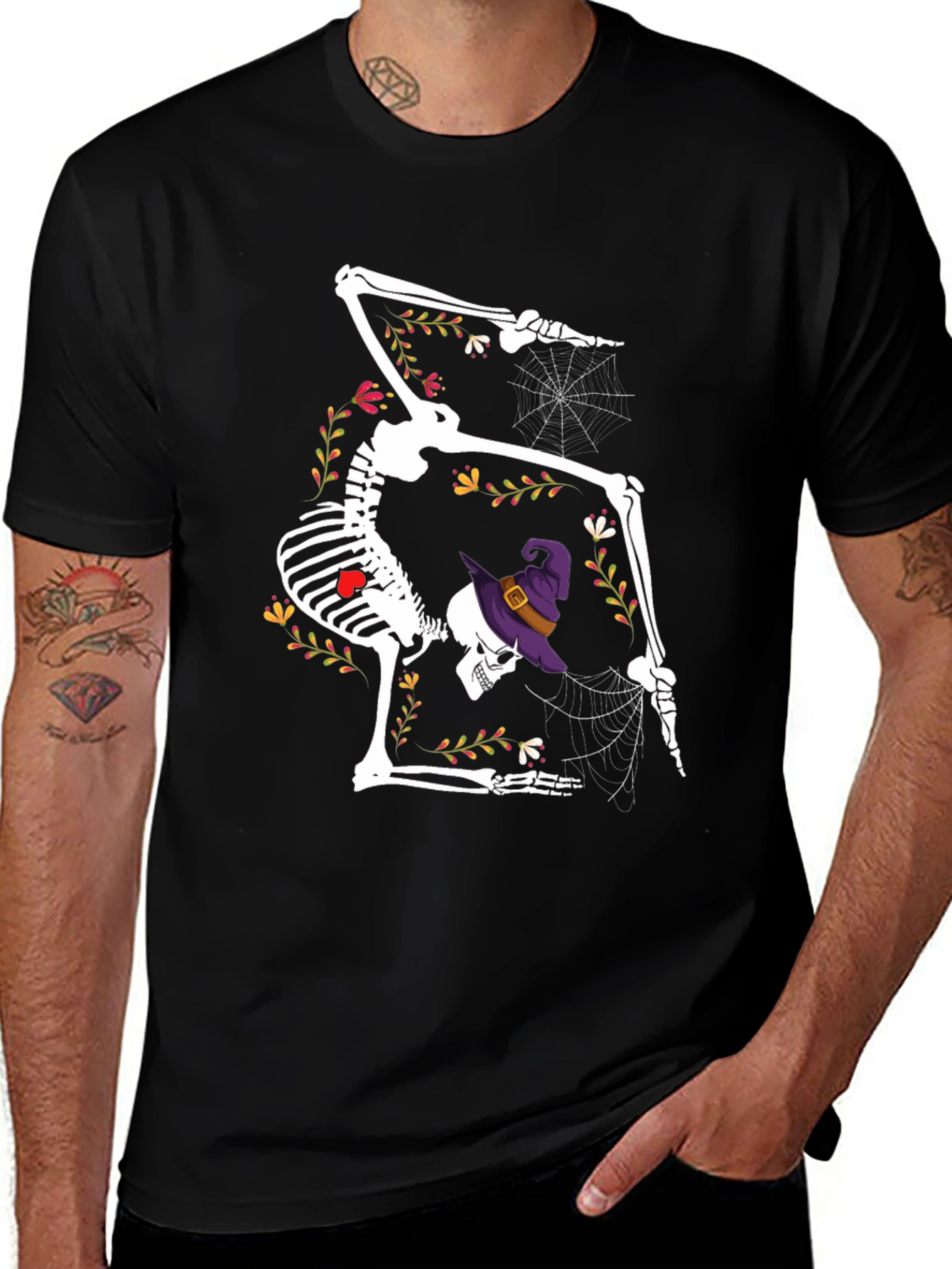 Skeleton Witch T-Shirt Halloween Tee