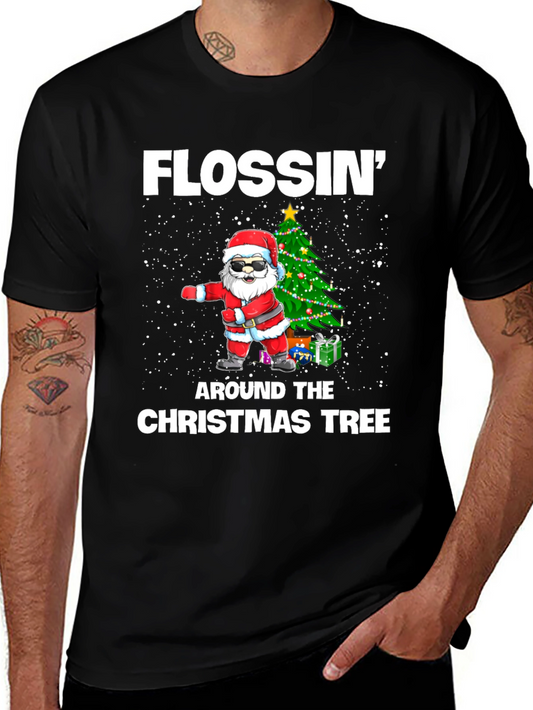 Flossin Around Christmas Tree T-Shirt