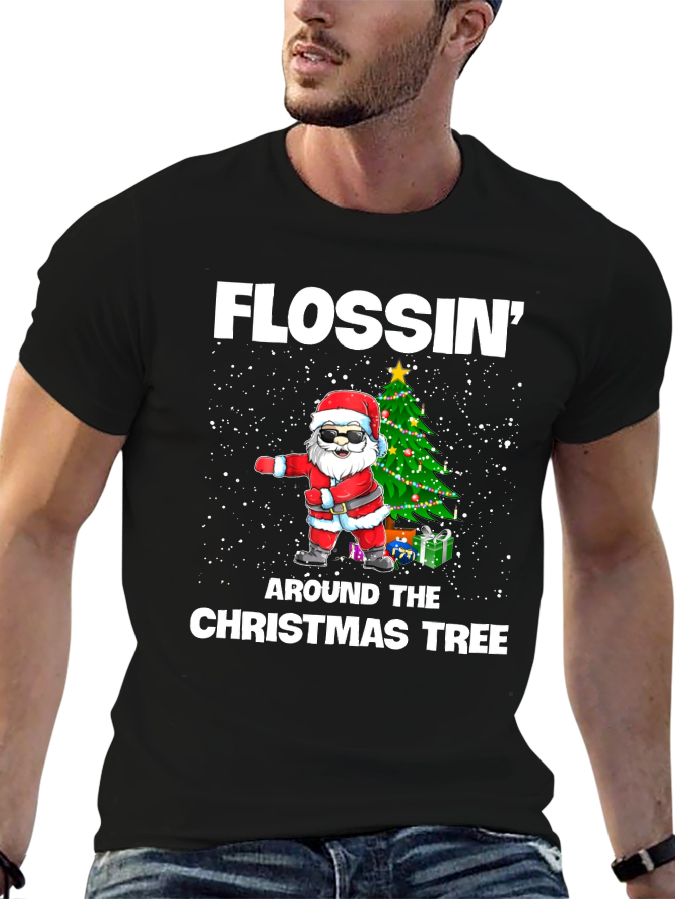Flossin Around Christmas Tree T-Shirt