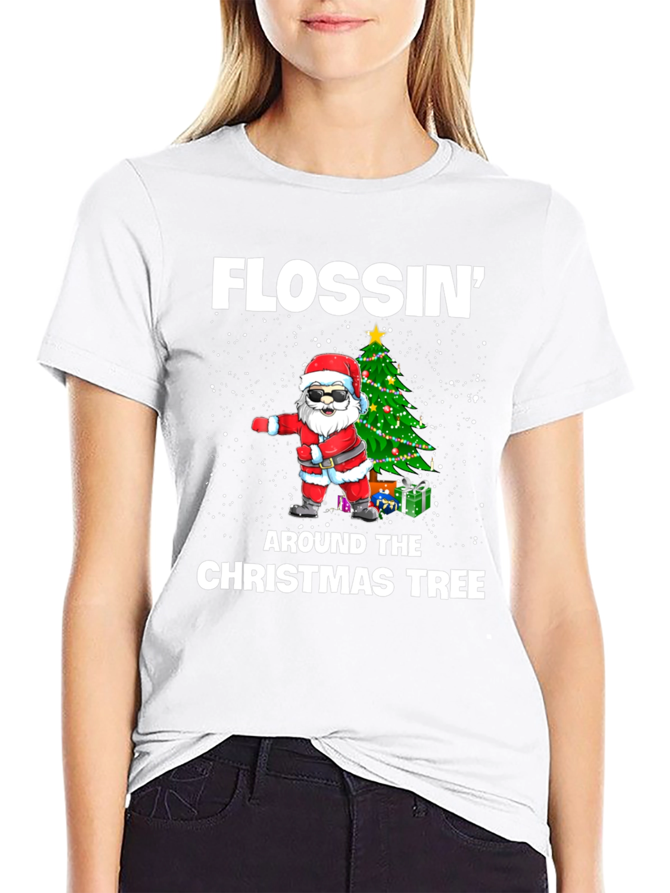 Flossin Around Christmas Tree T-Shirt