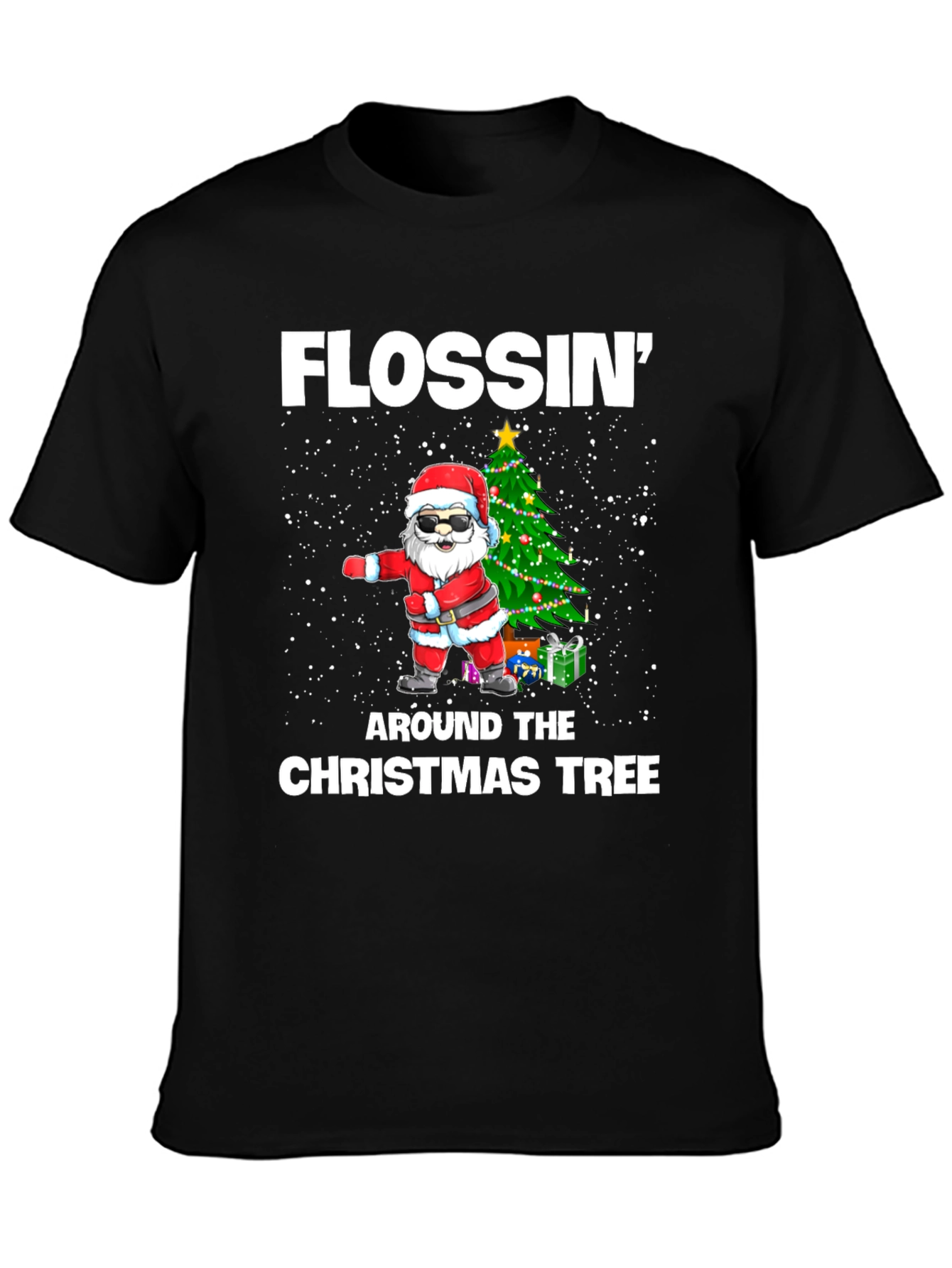 Flossin Around Christmas Tree T-Shirt