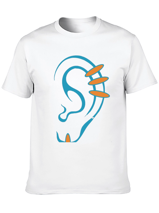 Ear Graphic T-Shirt - Unique Piercing Design