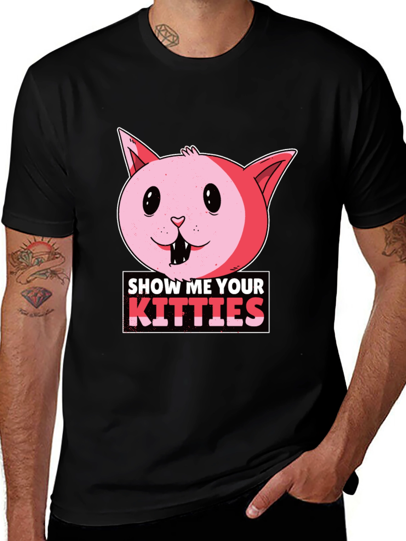 Show Me Your Kitties Funny Cat T-Shirt