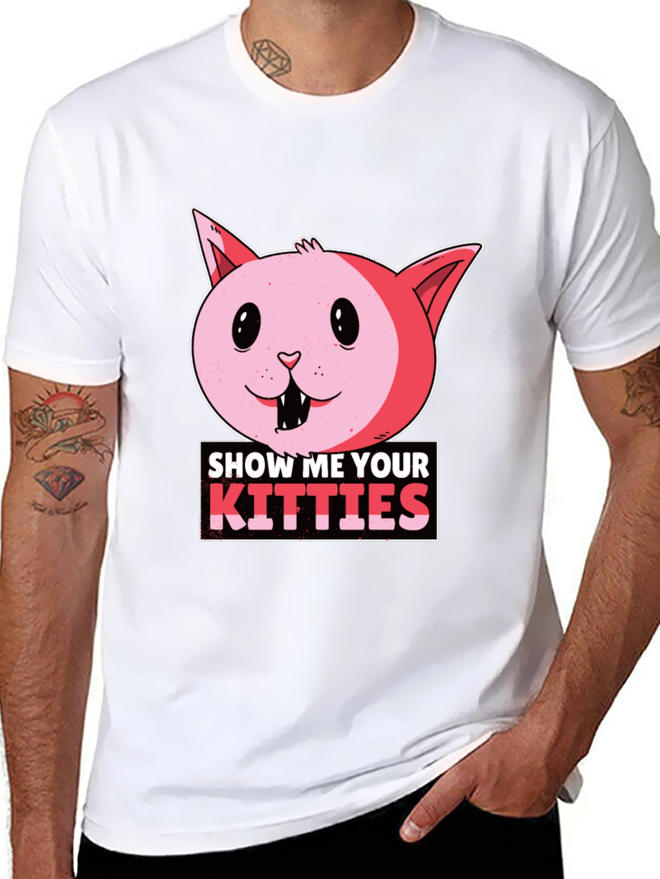 Show Me Your Kitties Funny Cat T-Shirt