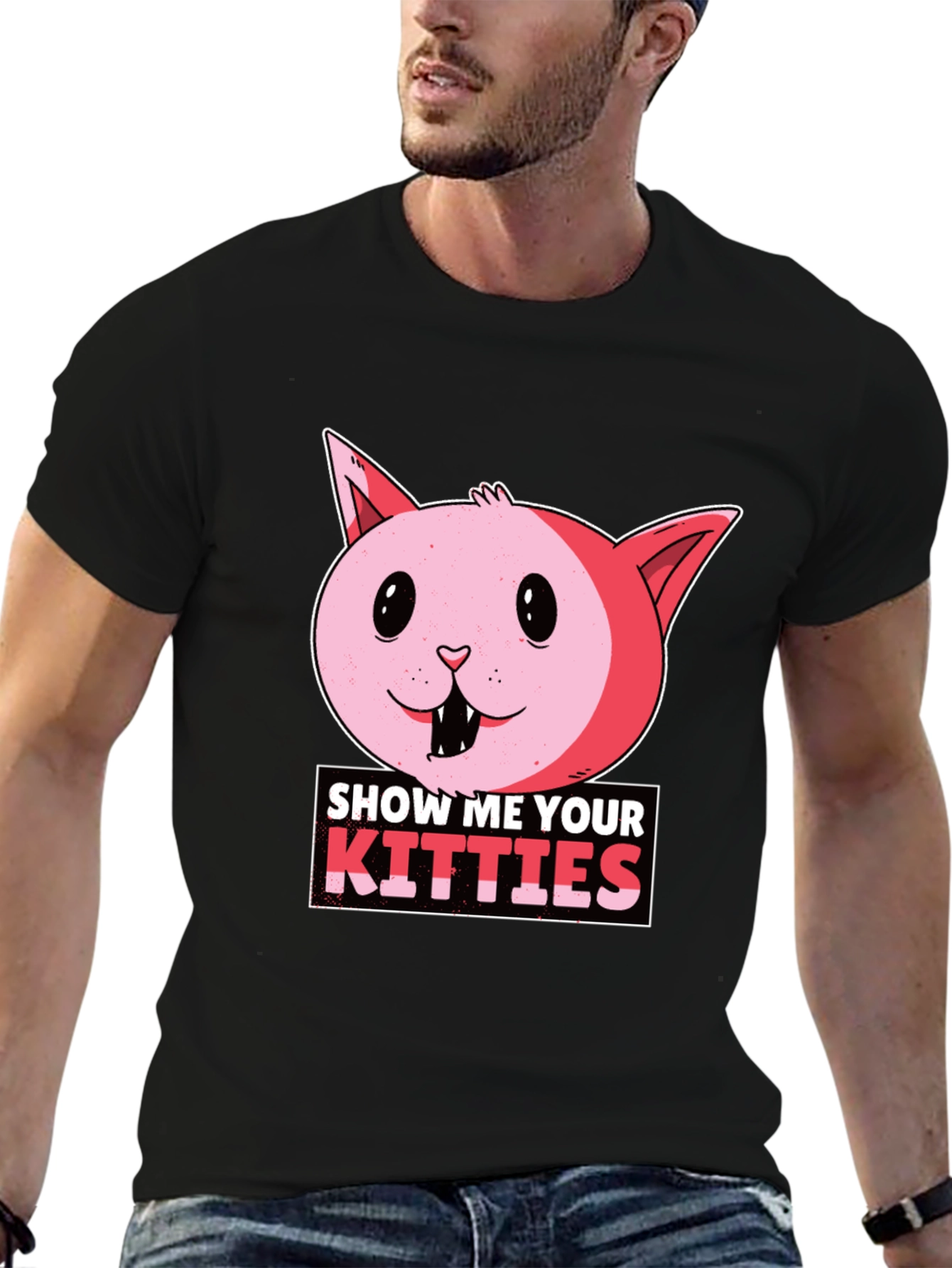Show Me Your Kitties Funny Cat T-Shirt