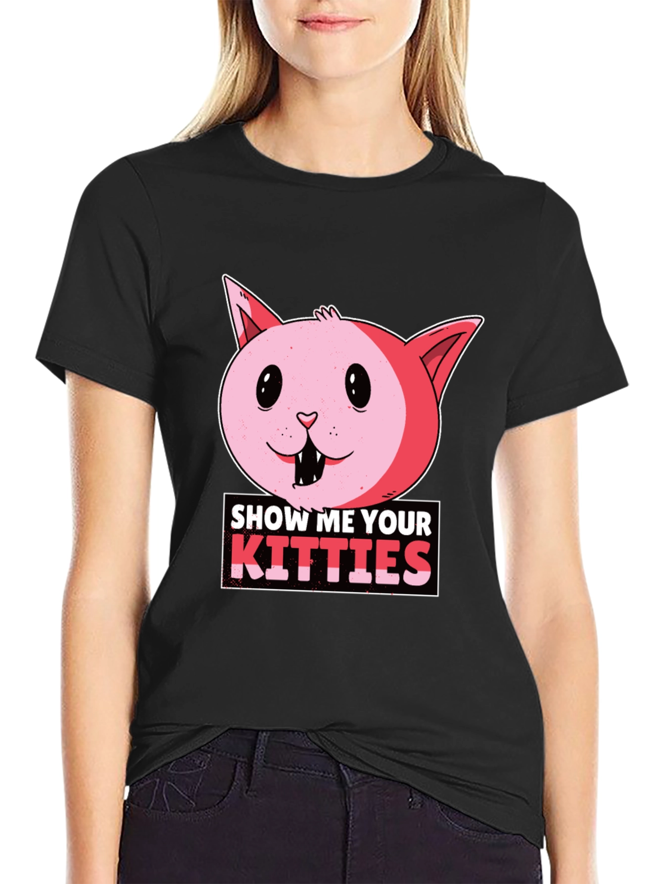Show Me Your Kitties Funny Cat T-Shirt