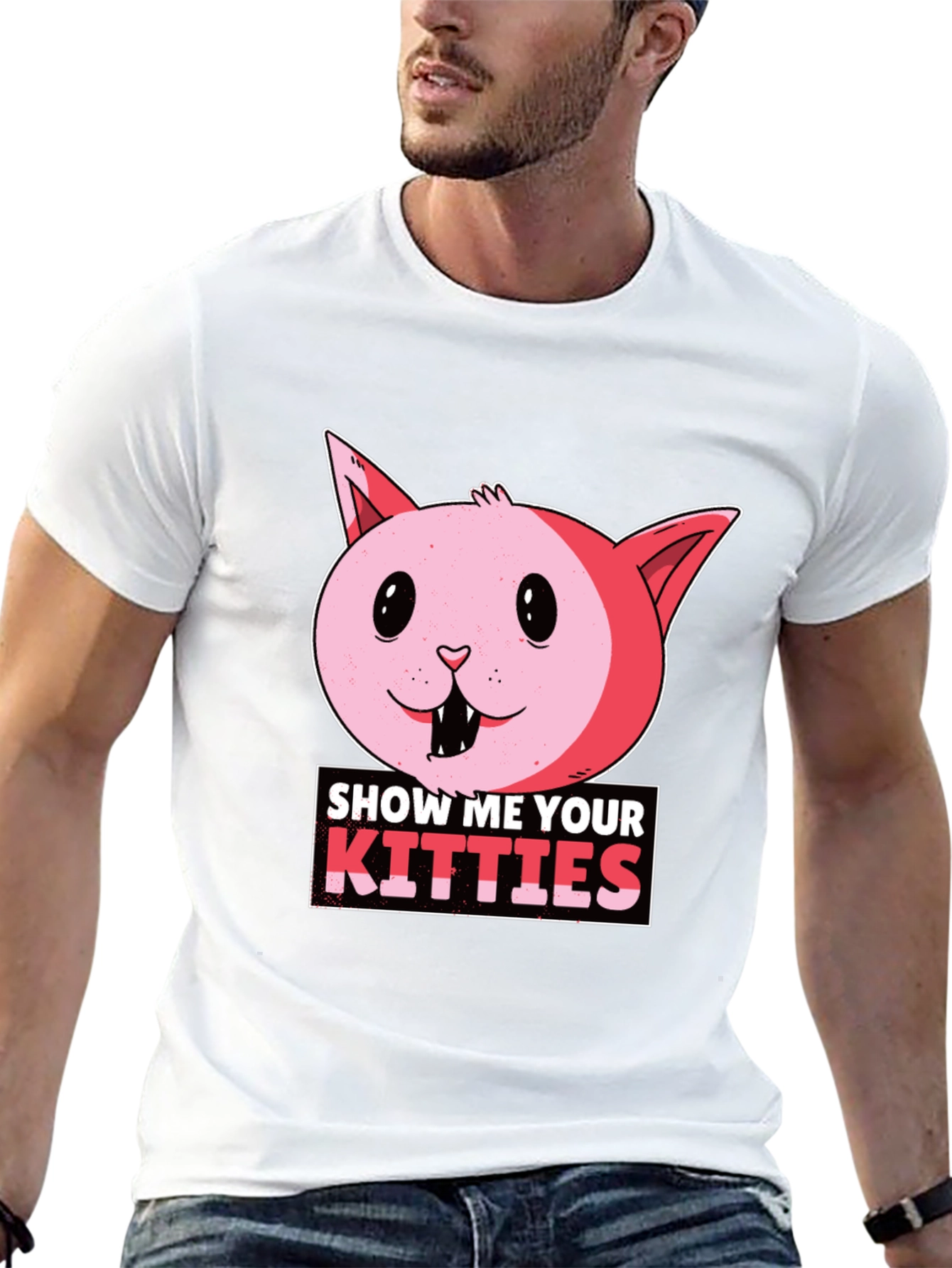 Show Me Your Kitties Funny Cat T-Shirt
