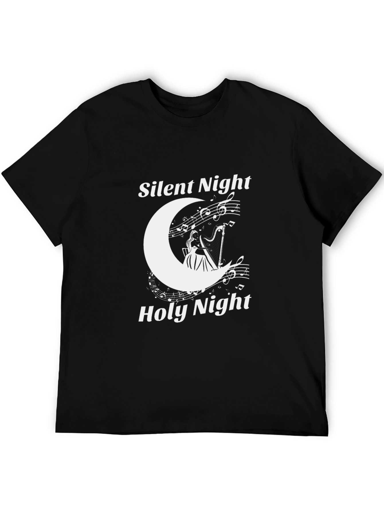 Silent Night Holy Night Black T-Shirt