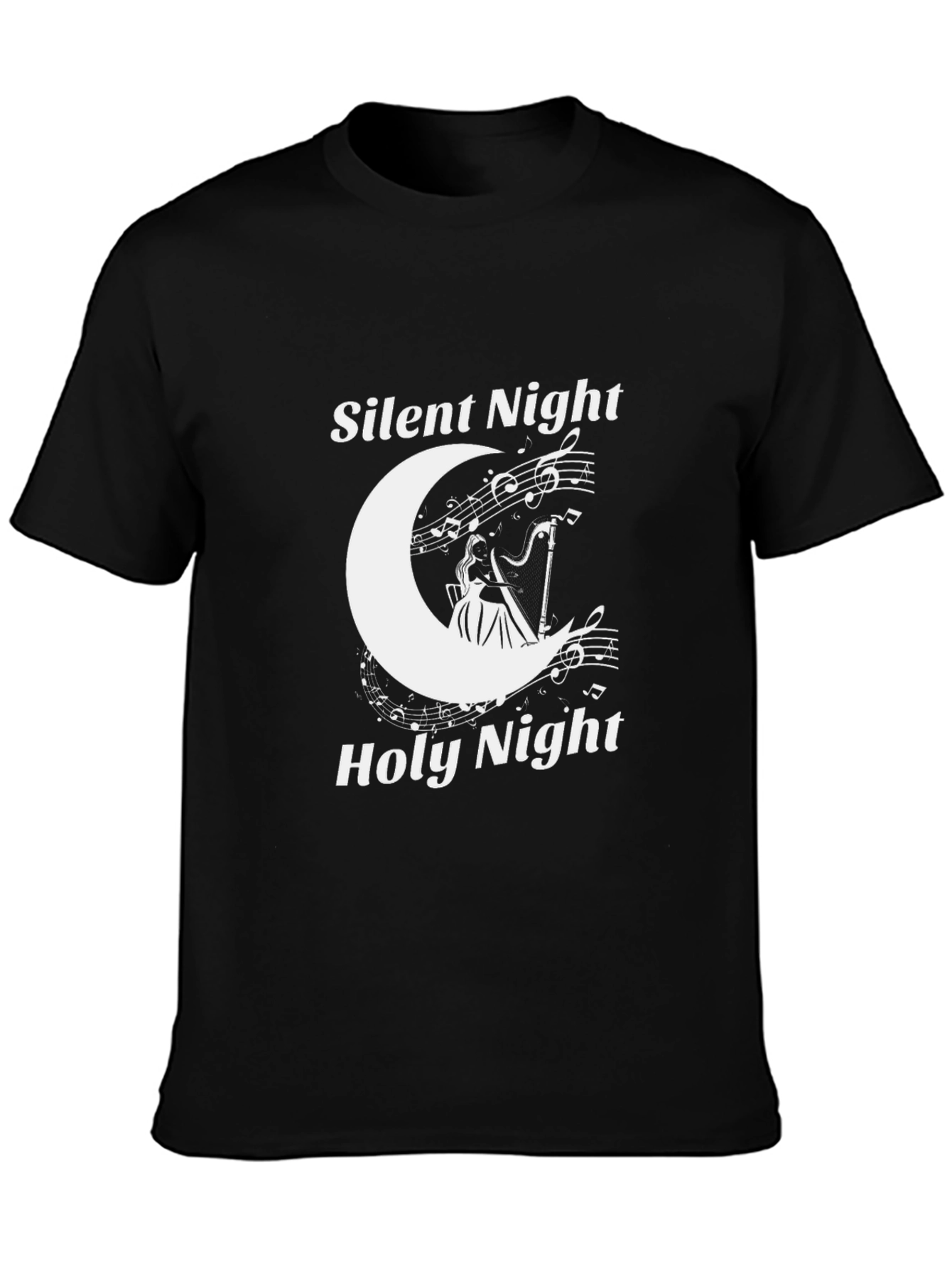 Silent Night Holy Night Black T-Shirt