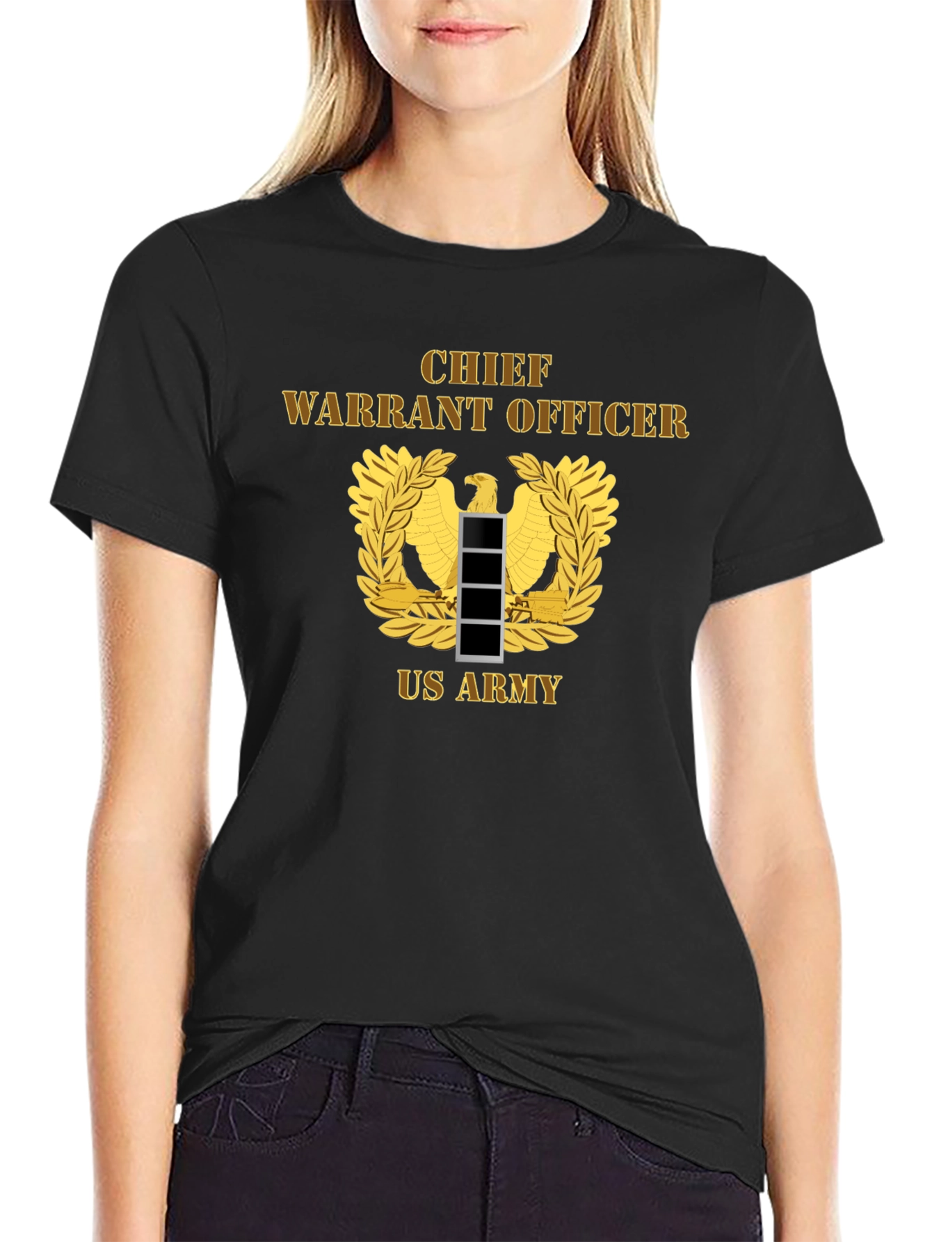 Chief Warrant Officer US Army Black T-Shirt