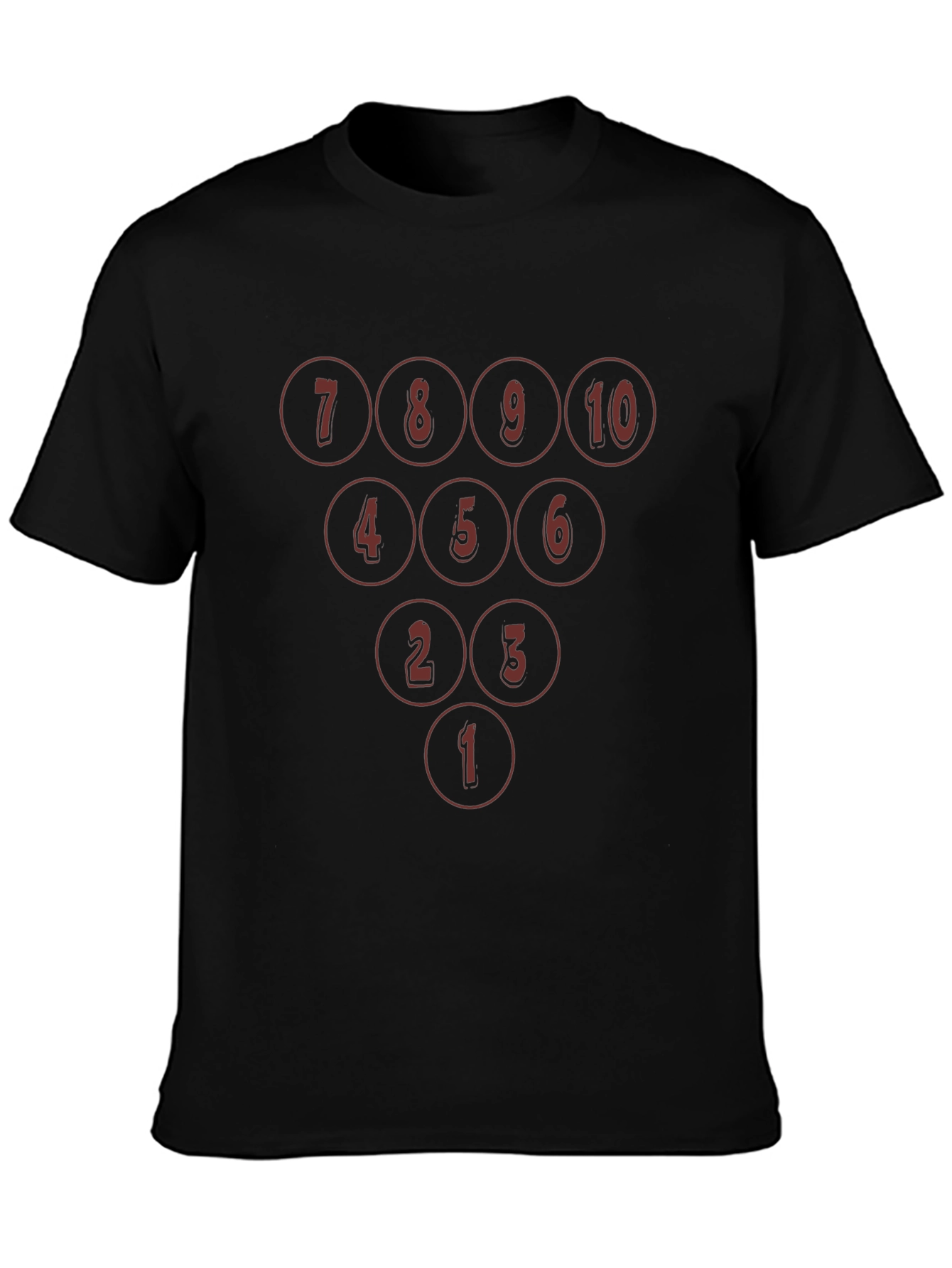 Bowling Pin Number Formation Graphic Tee