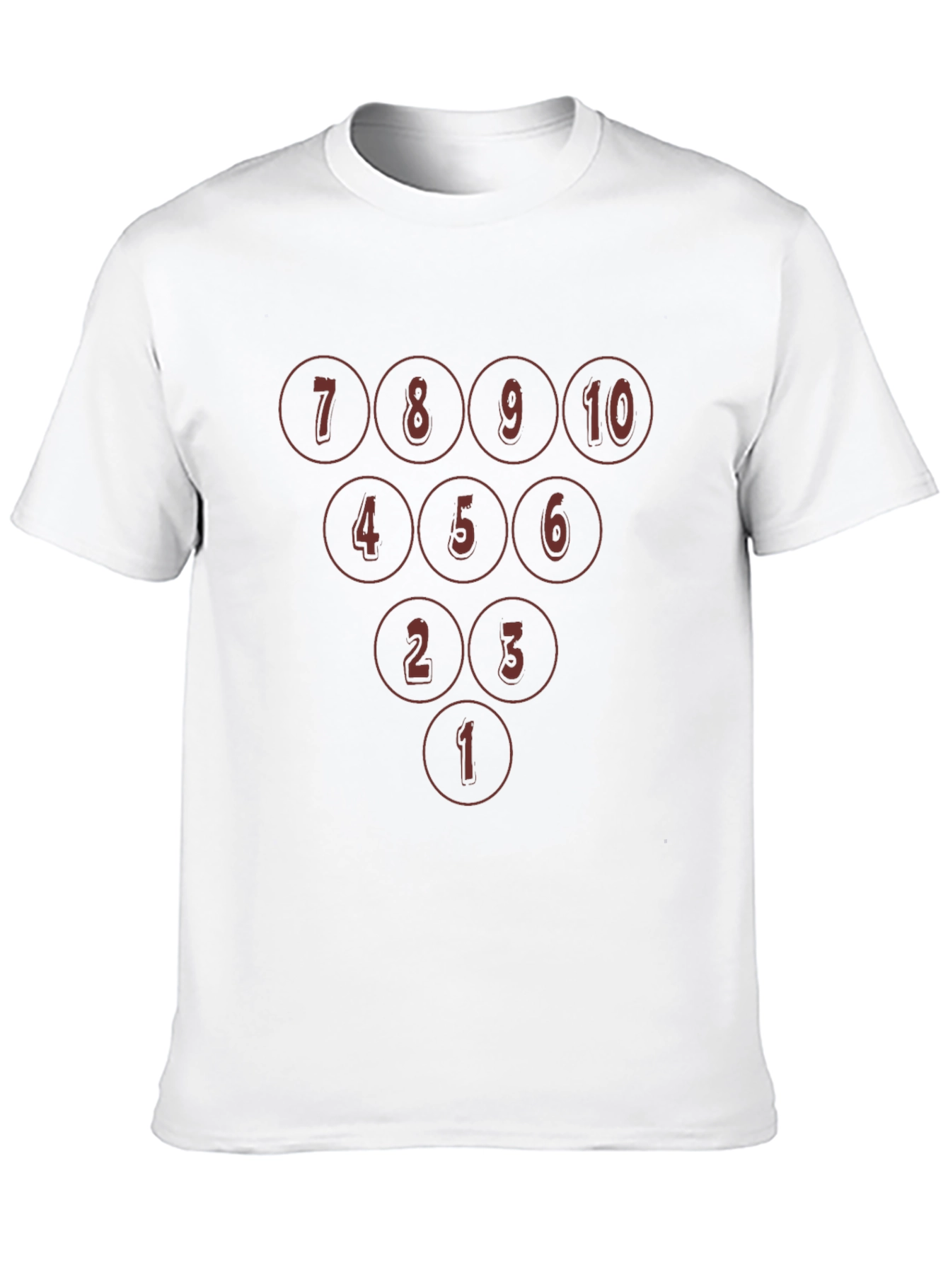 Bowling Pin Number Formation Graphic Tee