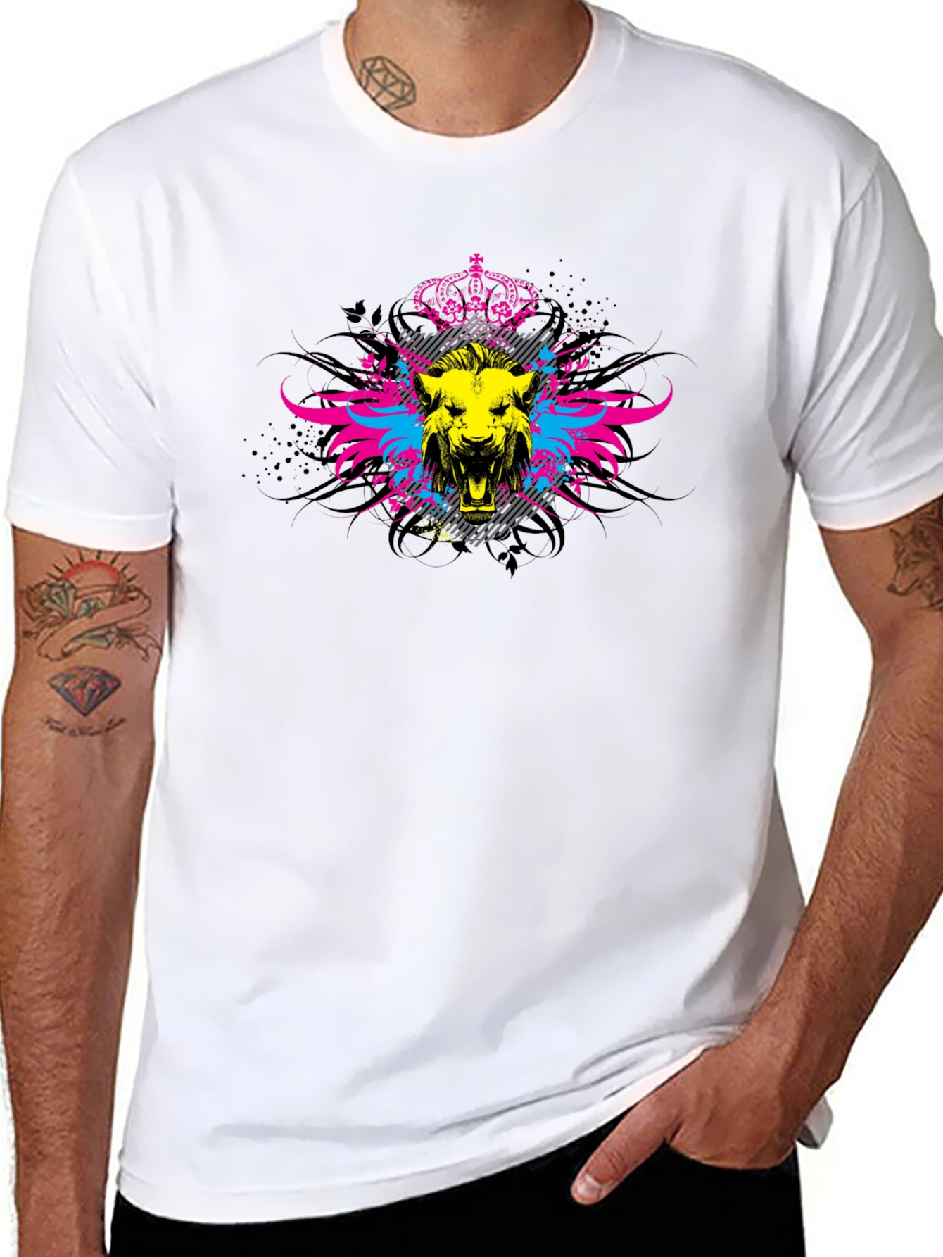 Lion Crest Graphic Black T-Shirt