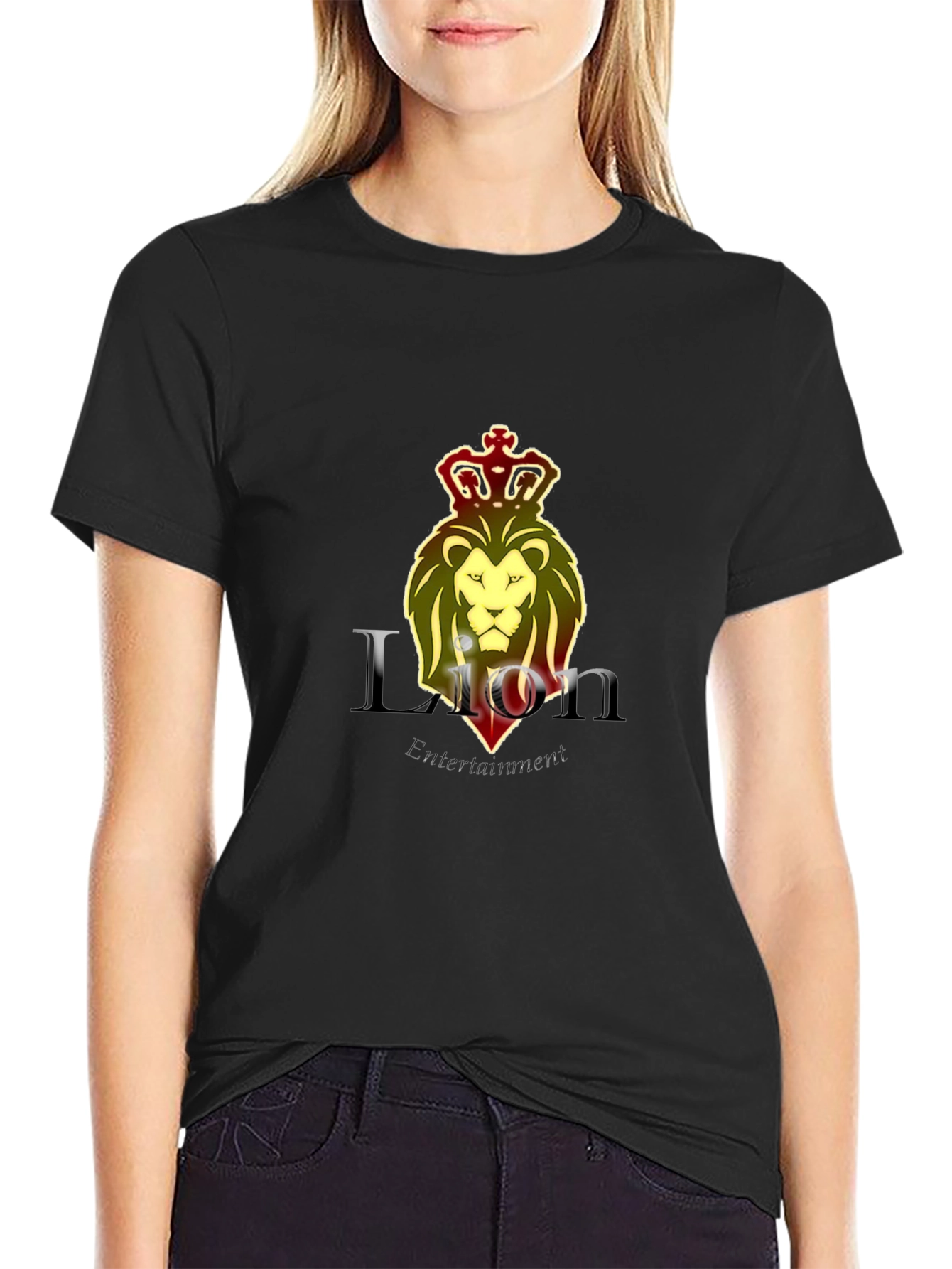 Lion Entertainment Black T-Shirt Graphic Tee