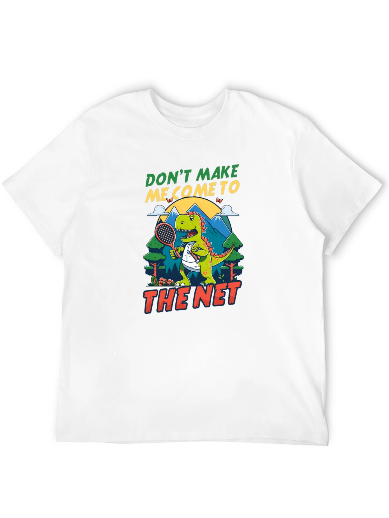 Funny Dinosaur Tennis T-Shirt