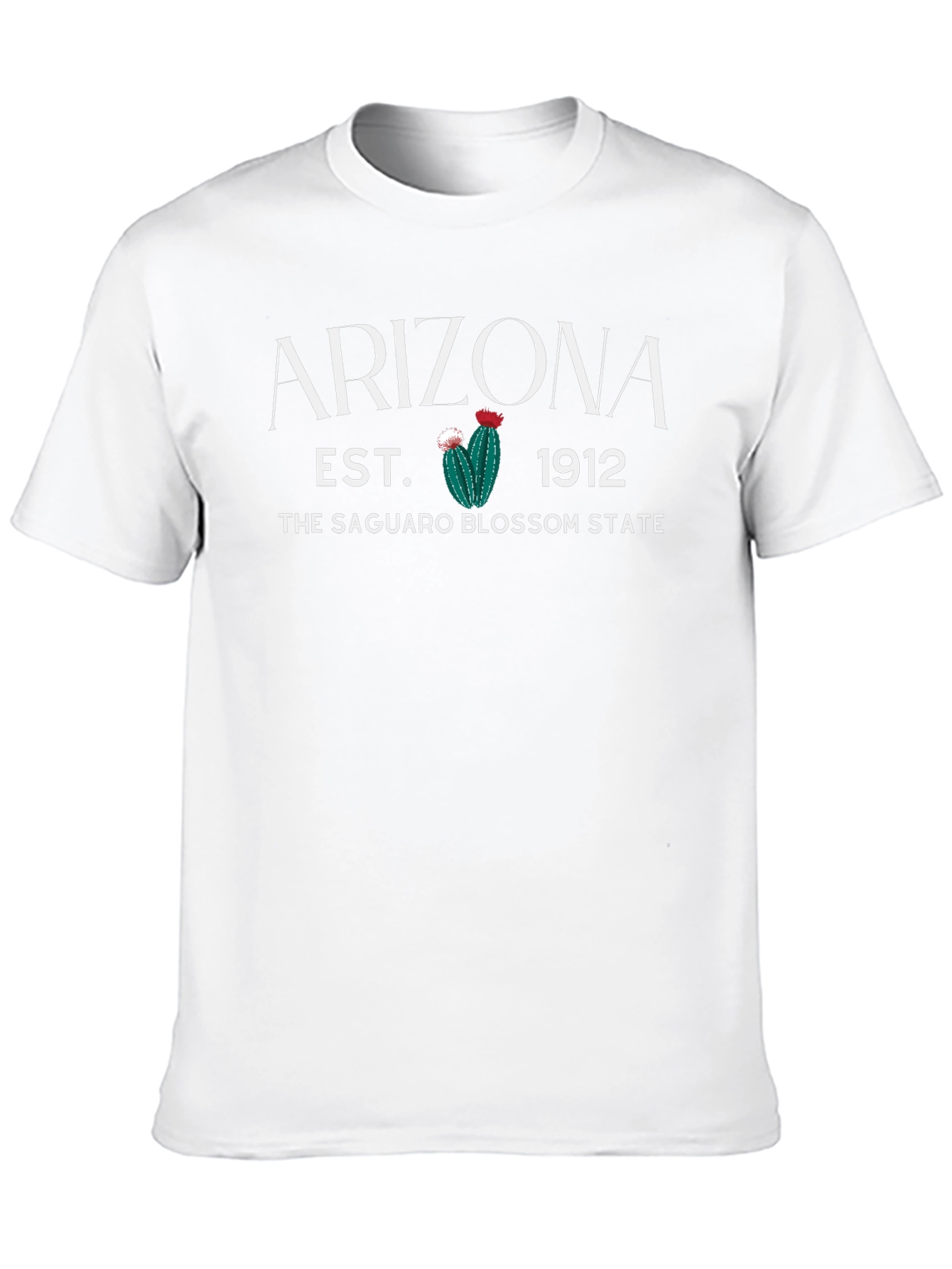 Arizona Saguaro Blossom State Black T-Shirt