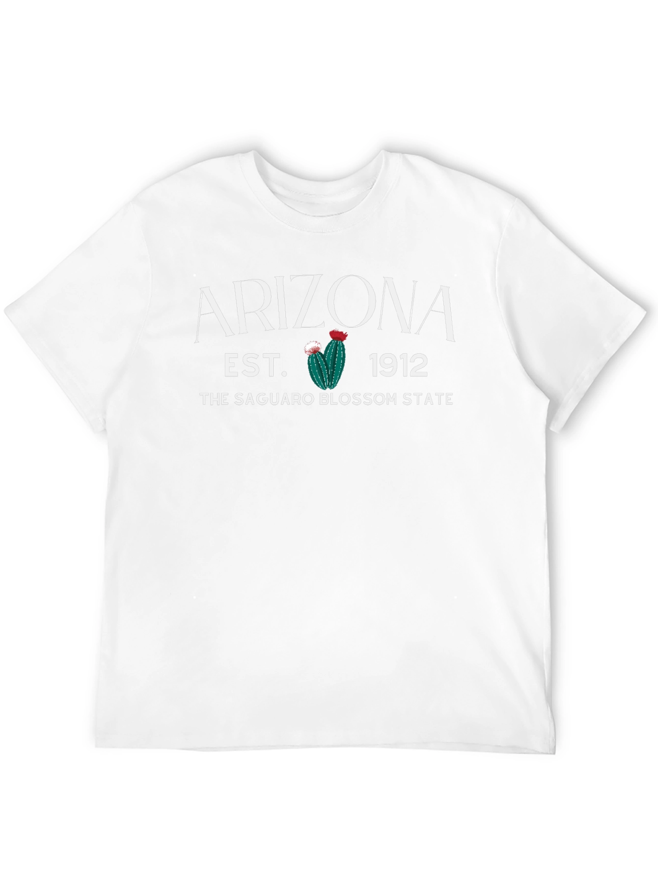 Arizona Saguaro Blossom State Black T-Shirt