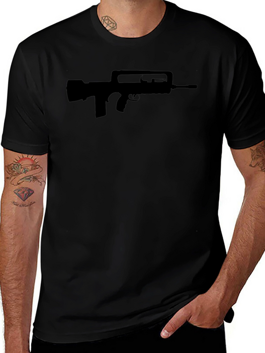 FAMAS Silhouette Black T-Shirt - Military Style Tee