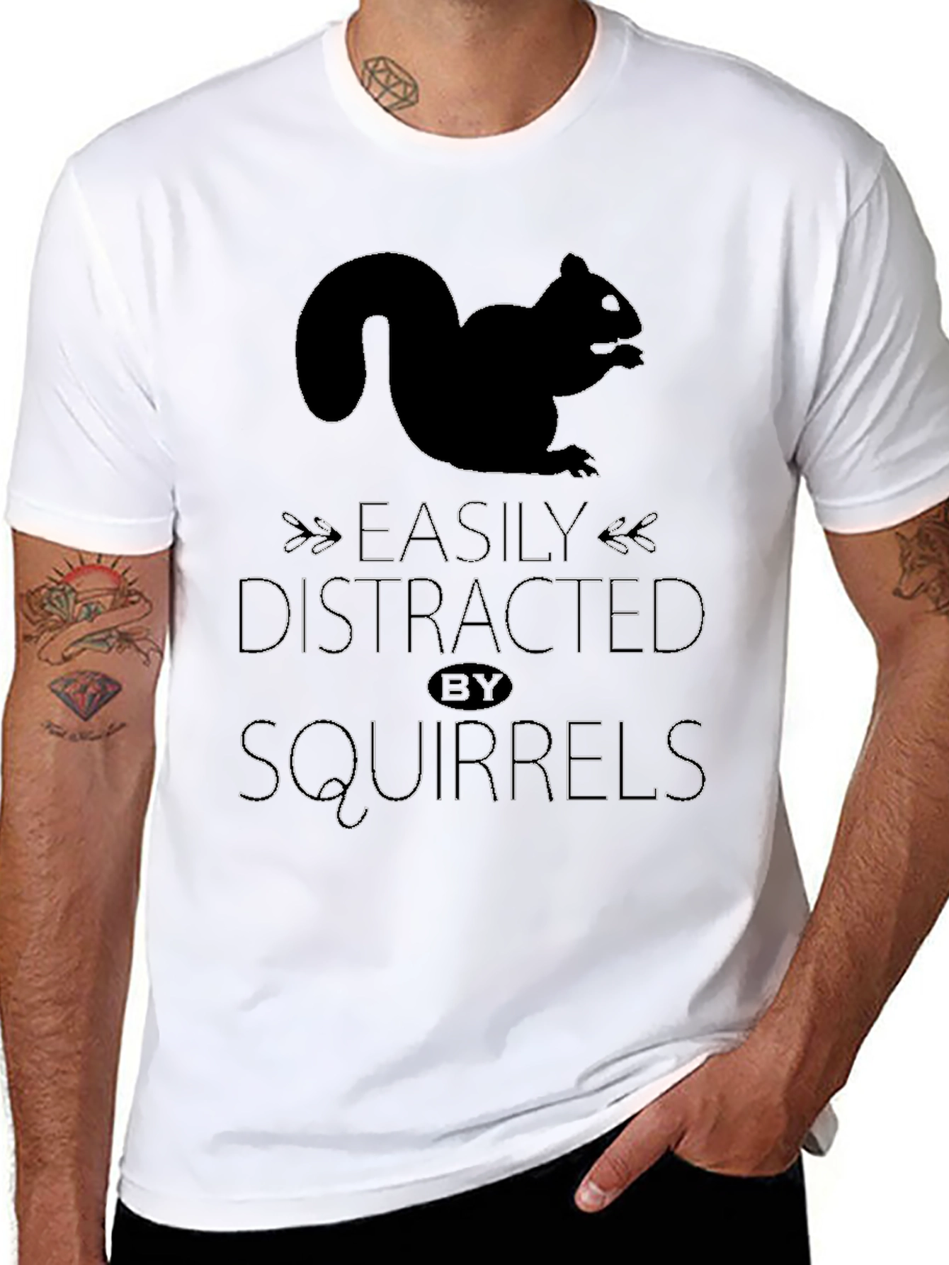 Easily Distracted by Squirrels Graphic T-Shirt