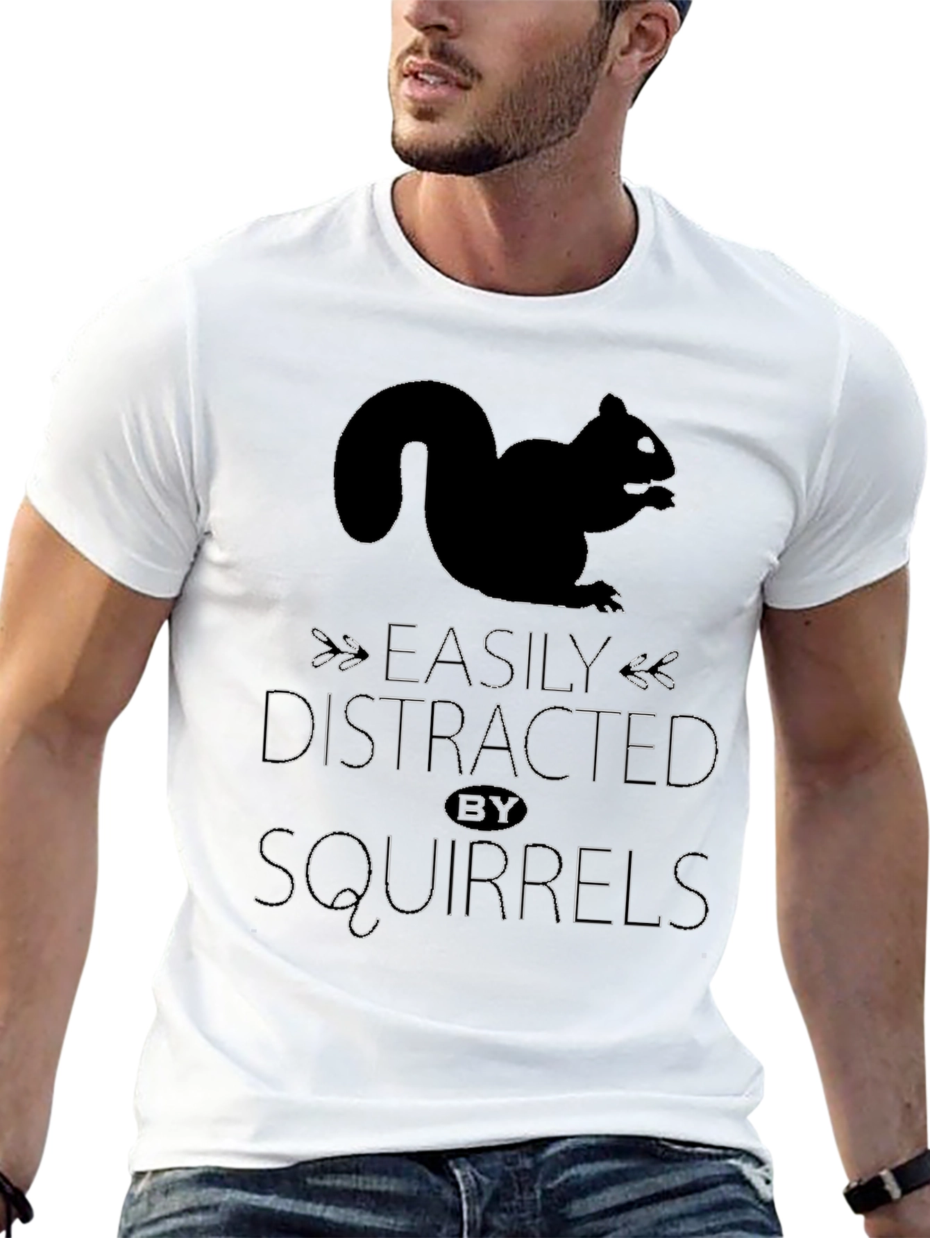 Easily Distracted by Squirrels Graphic T-Shirt