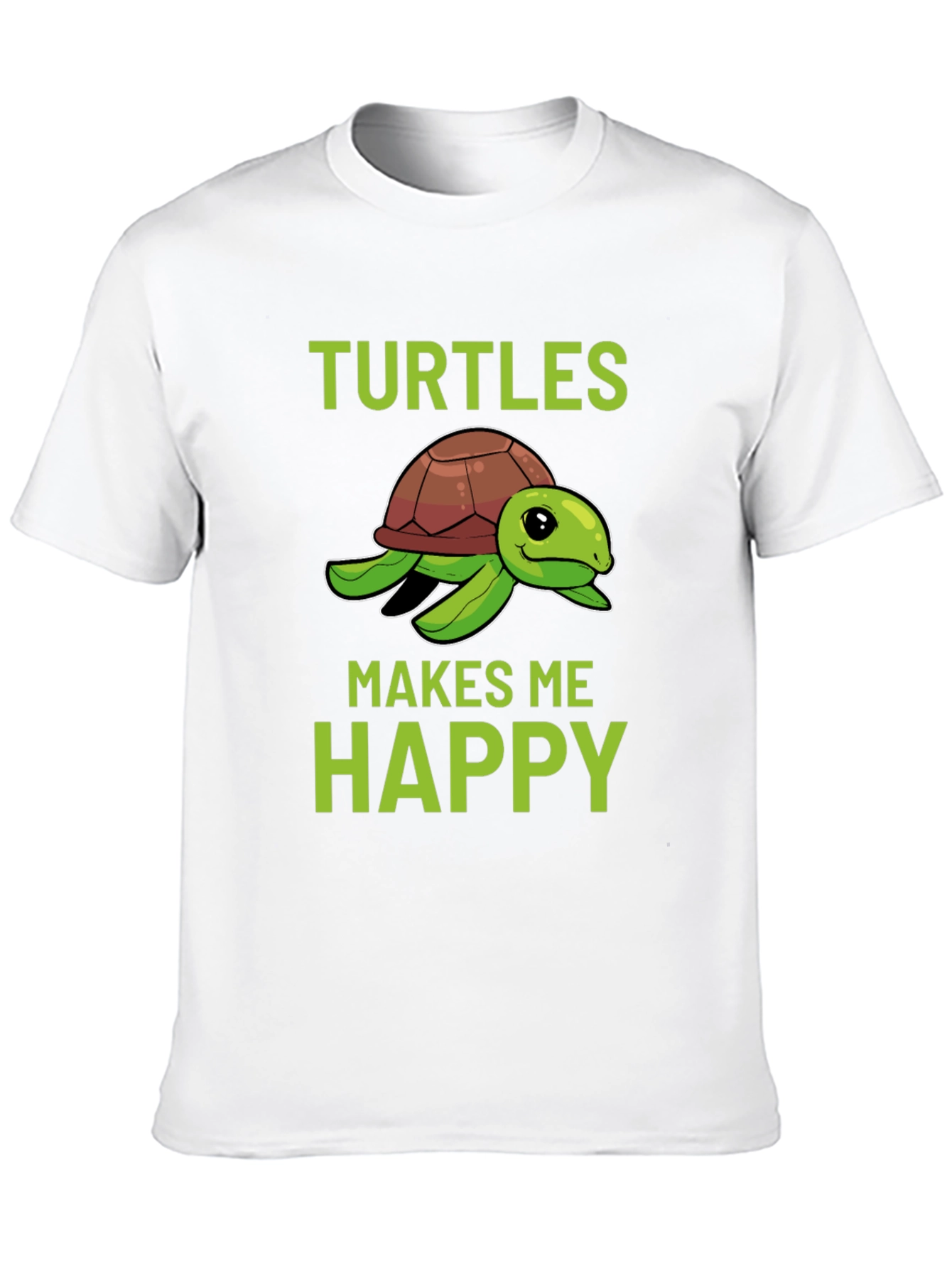 Turtles Make Me Happy Black Graphic Tee